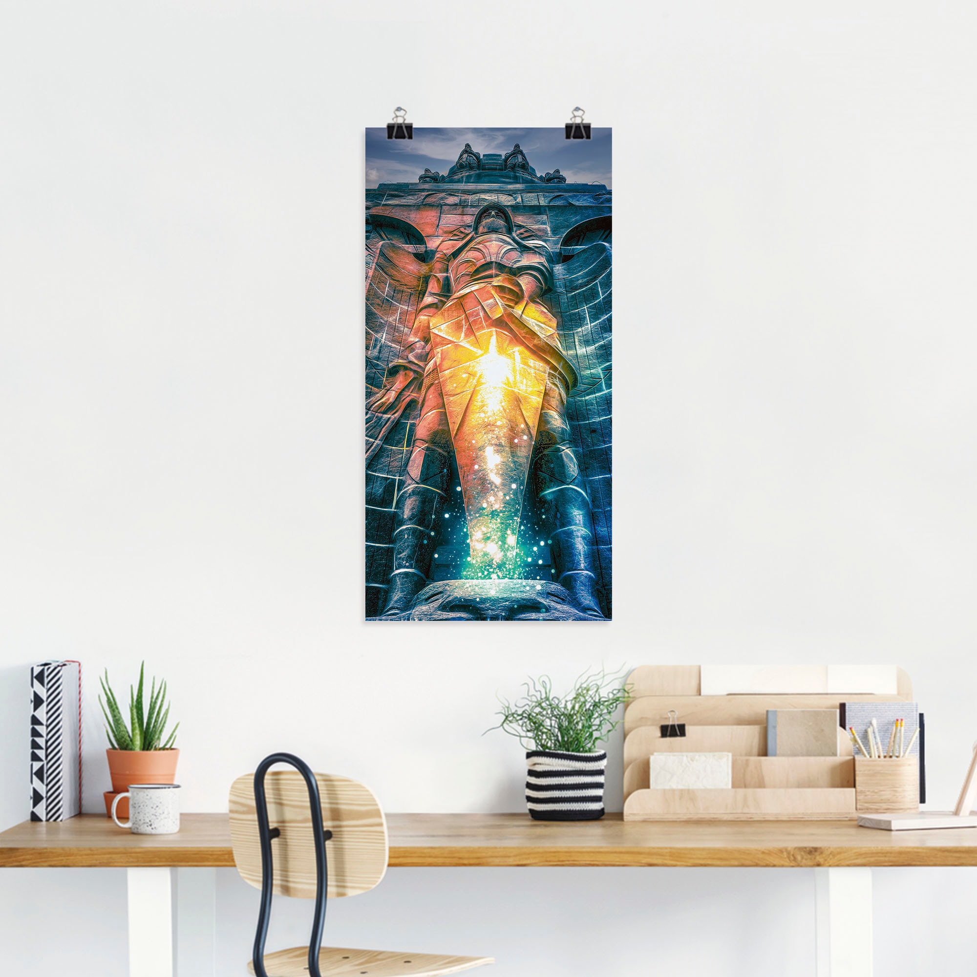 Artland Wandbild »Krieger des Lichts Denkmal Leipzig«, klassische Fantasie, (1 St.), als Alubild, Leinwandbild, Wandaufkleber oder Poster in versch. Größen