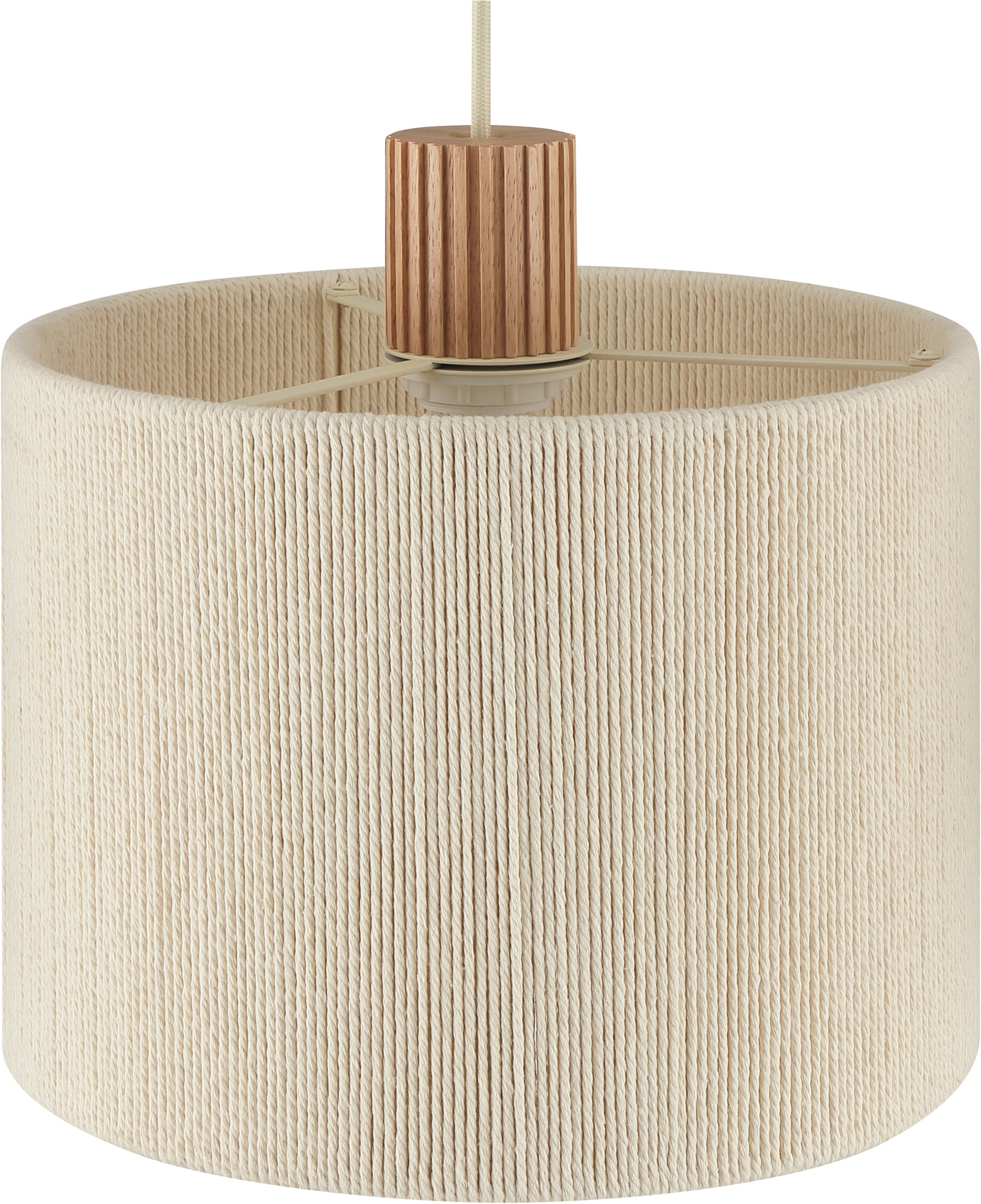 Brilliant Pendelleuchte »Arlo« E27 1 Stk. 3x E27 Fassung, 120 x 28 x 150 cm, kürzbar, Metall/Holz/Textil, beige