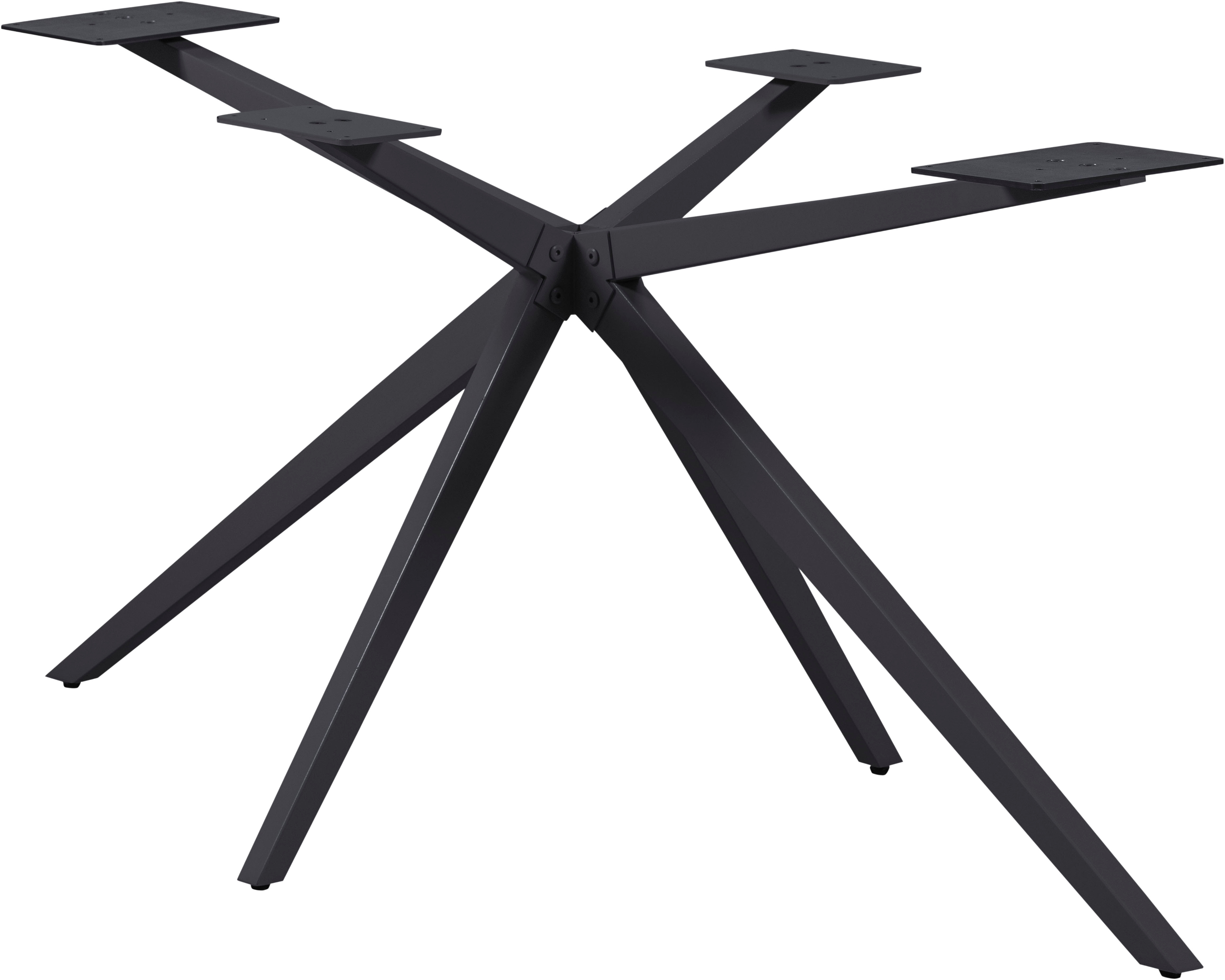 WOOOD Tischbein "Tablo Holland XL Metall mit Pulverbeschichtung B 170 x T 80 x H 72 cm" Kreuzgestell Ø 3,5 cm, Tragkraft 160 kg, einfach zu montieren