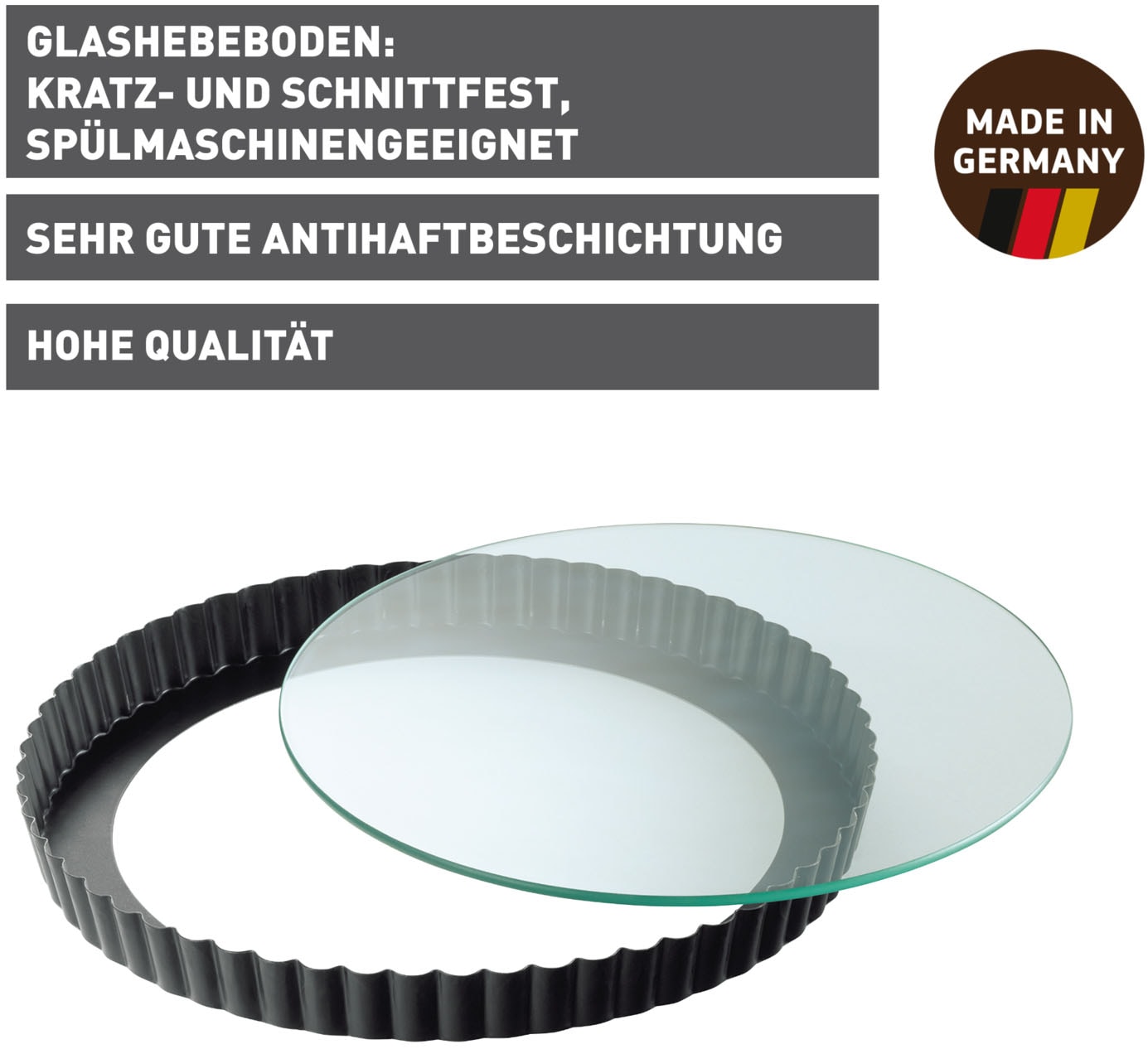 Kaiser Backformen Quicheform »Inspiration«, antihaftbeschichtet, backofenfest, spülmaschinenfest, Made in Germany