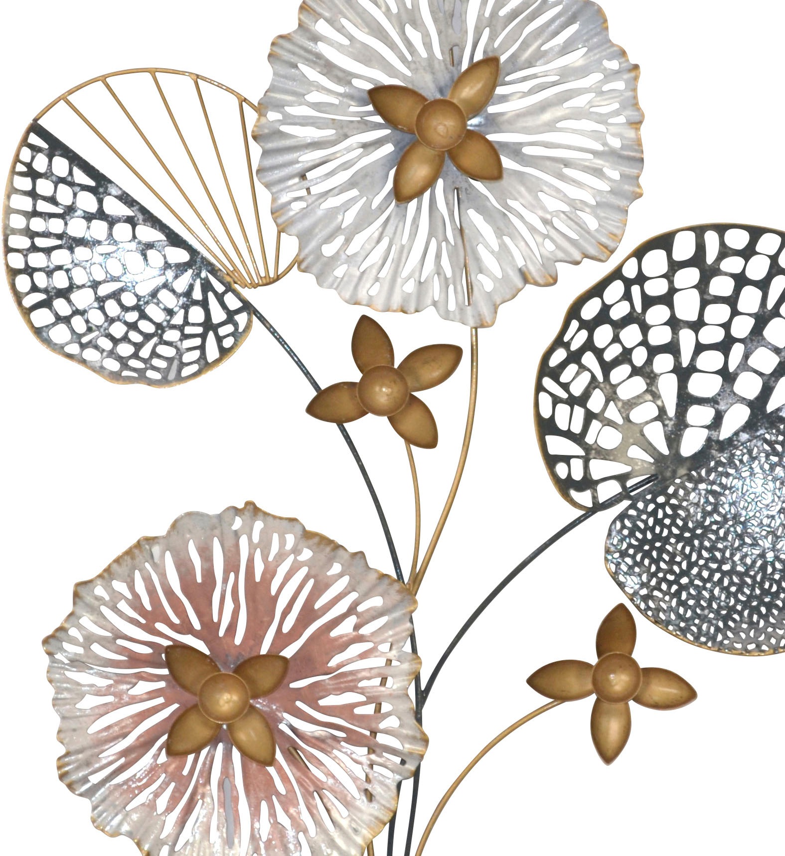 HOFMANN LIVING AND MORE Wanddekoobjekt "Wanddekoration" Florale Metalldeko, günstig online kaufen