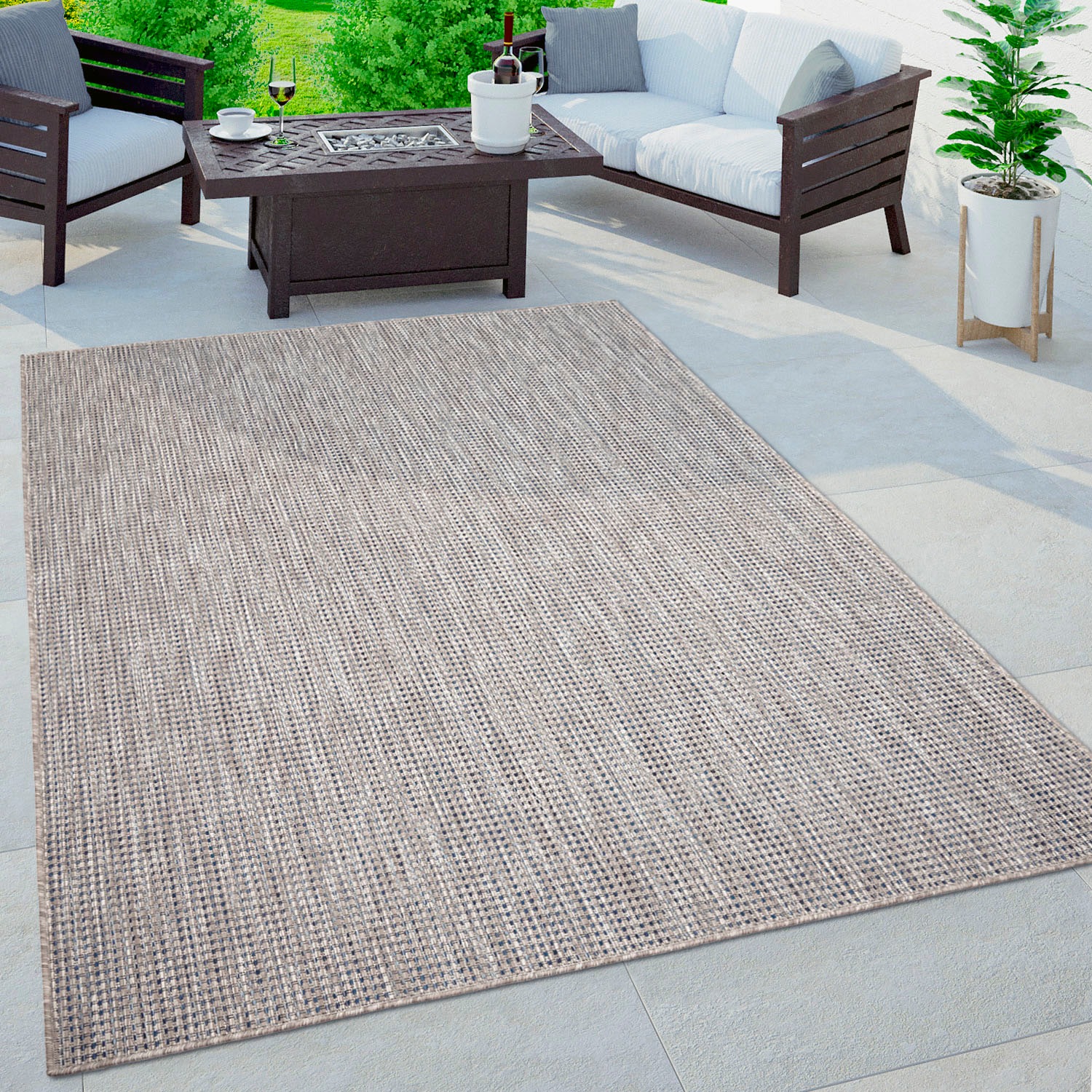 Paco Home Teppich "Napoli 777" rechteckig 4 mm Höhe Flachgewebe, meliert, I günstig online kaufen