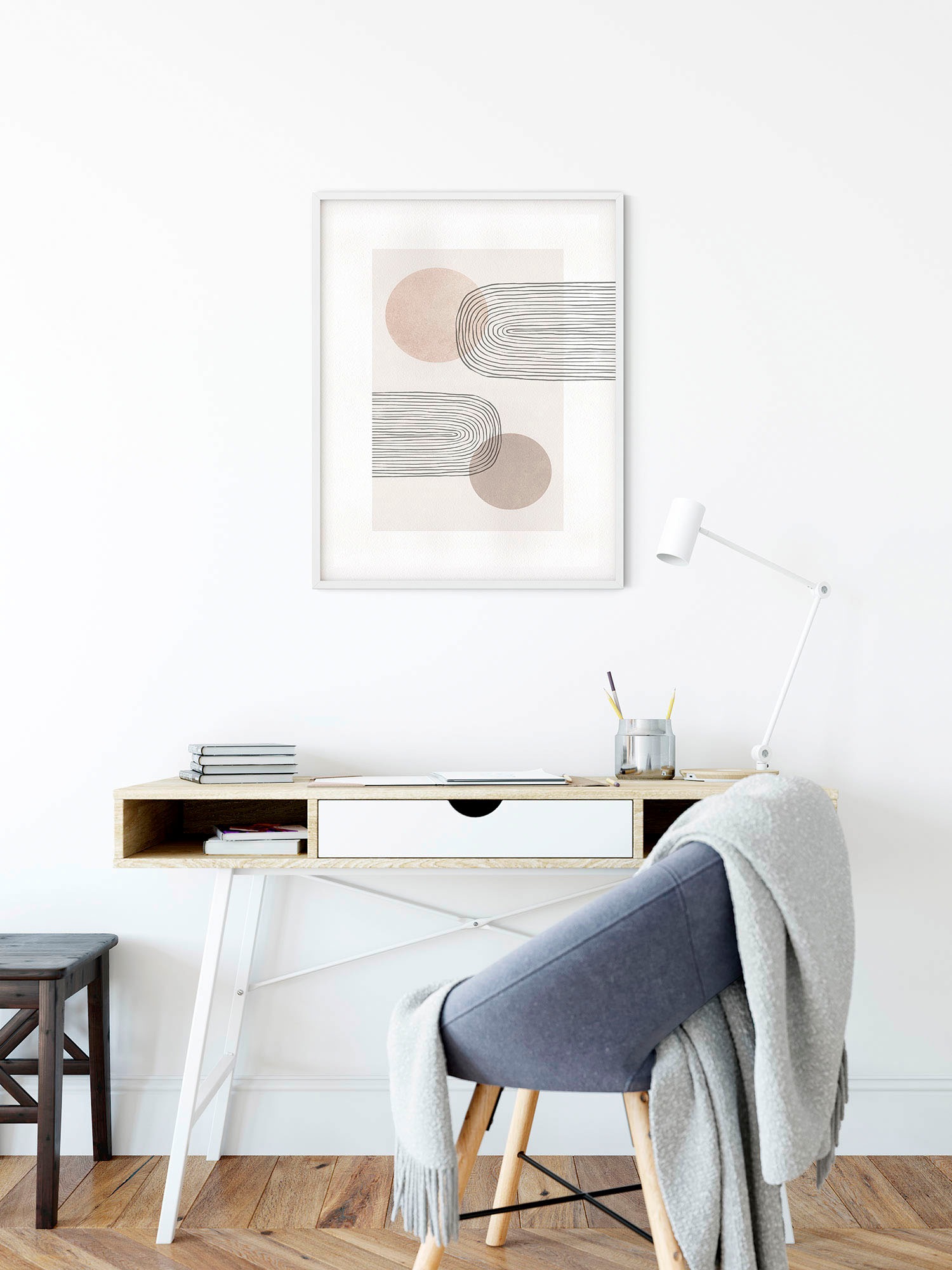 Komar Bild "Line Art Rainbow" Natur 1 Stk. tlg. Wandbild zur Dekoration - o günstig online kaufen