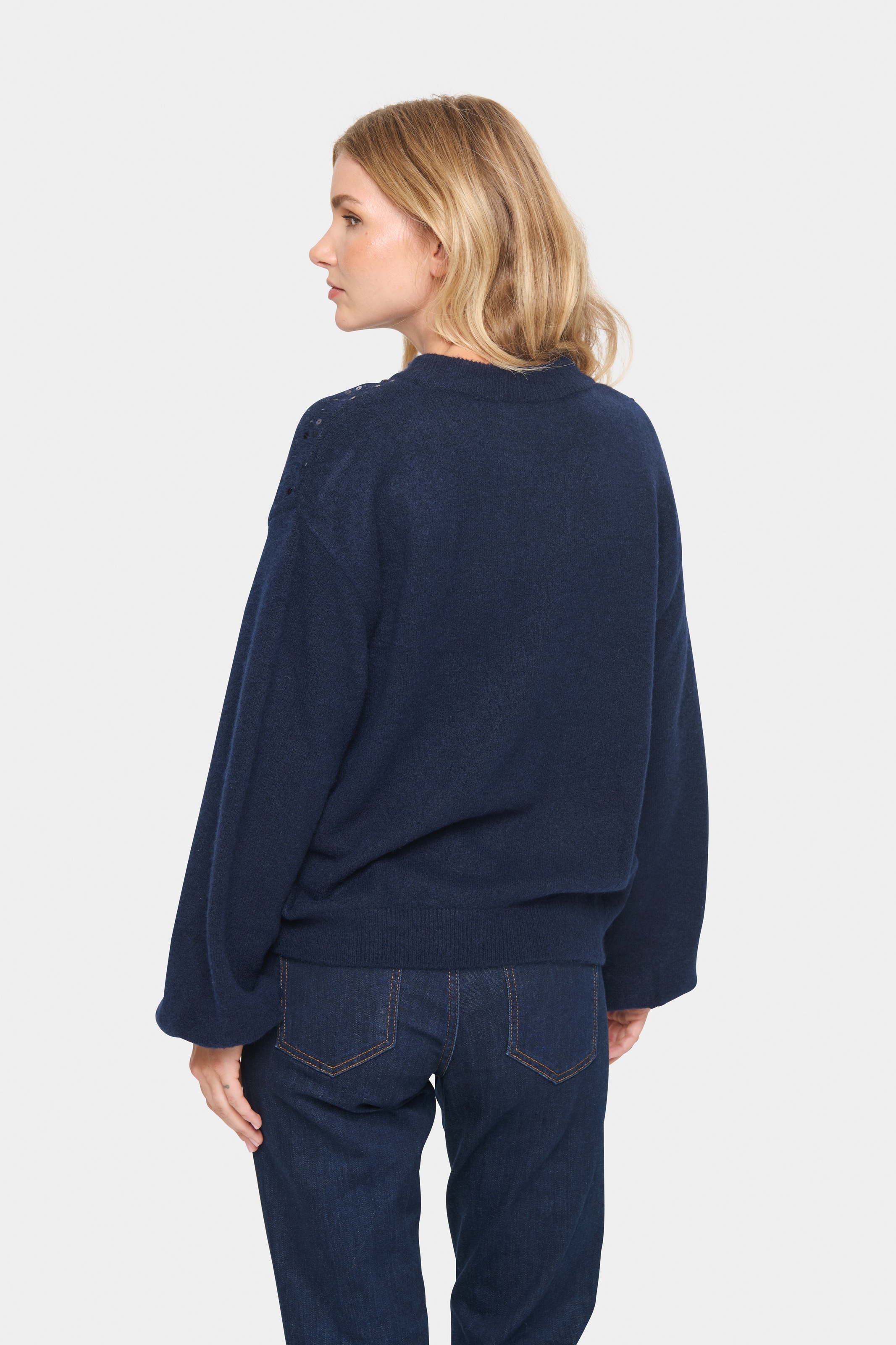 Saint Tropez Strickpullover »BarbelSZ Pullover«, mit Pailletten