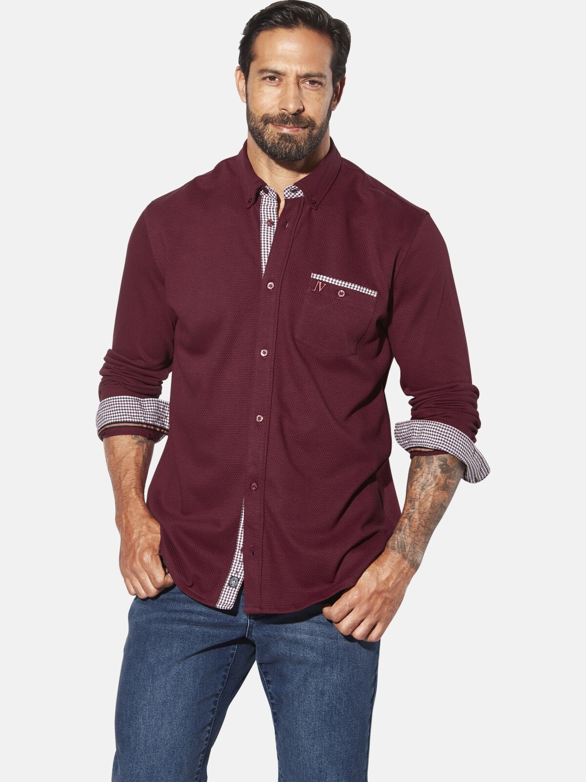 Jan Vanderstorm Langarmhemd "Hemd KNUTHEIM" günstig online kaufen