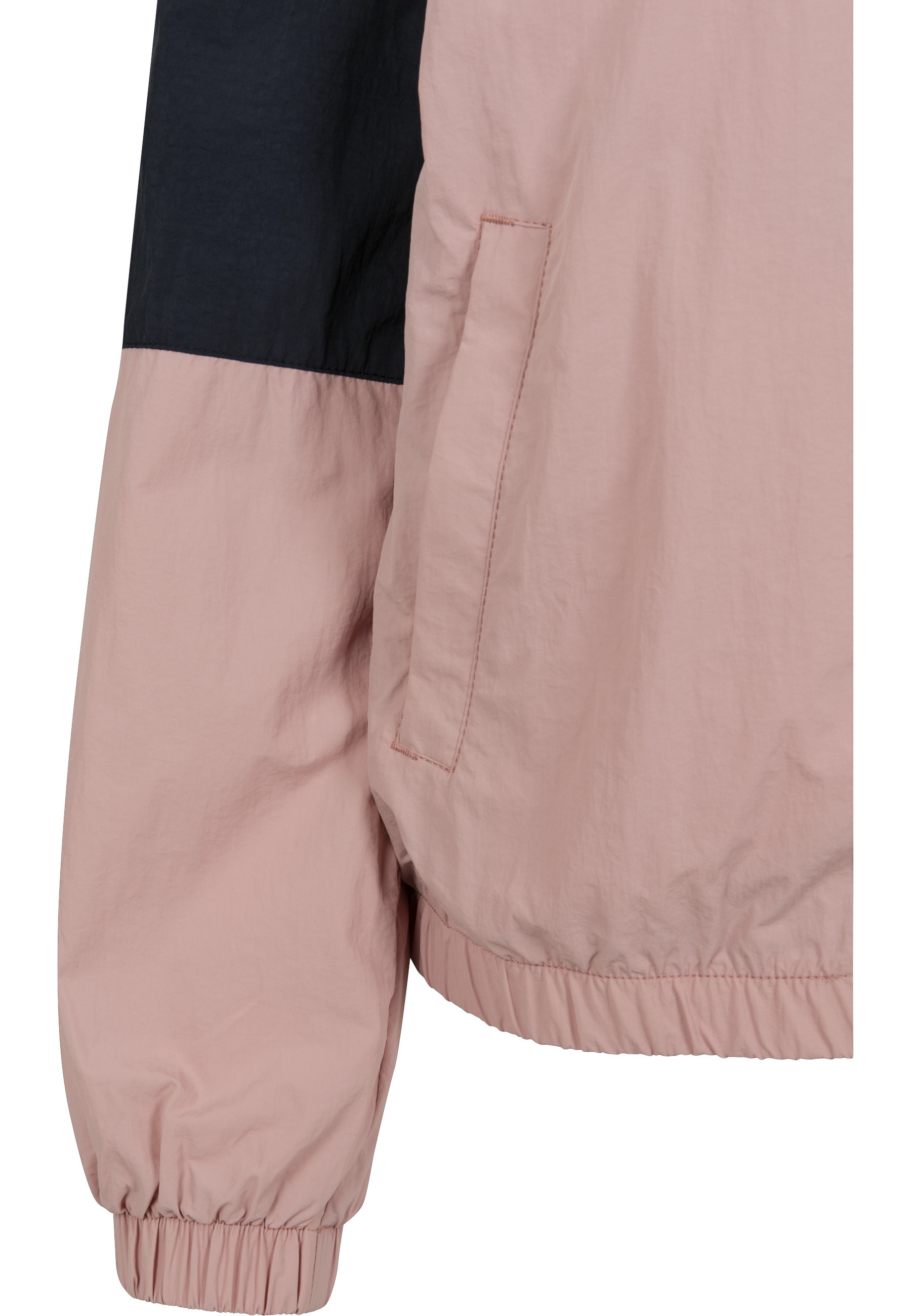 URBAN CLASSICS Allwetterjacke »Urban Classics Damen Ladies 3-Tone Crinkle Track Jacket« 1 Stk. tlg. ohne Kapuze