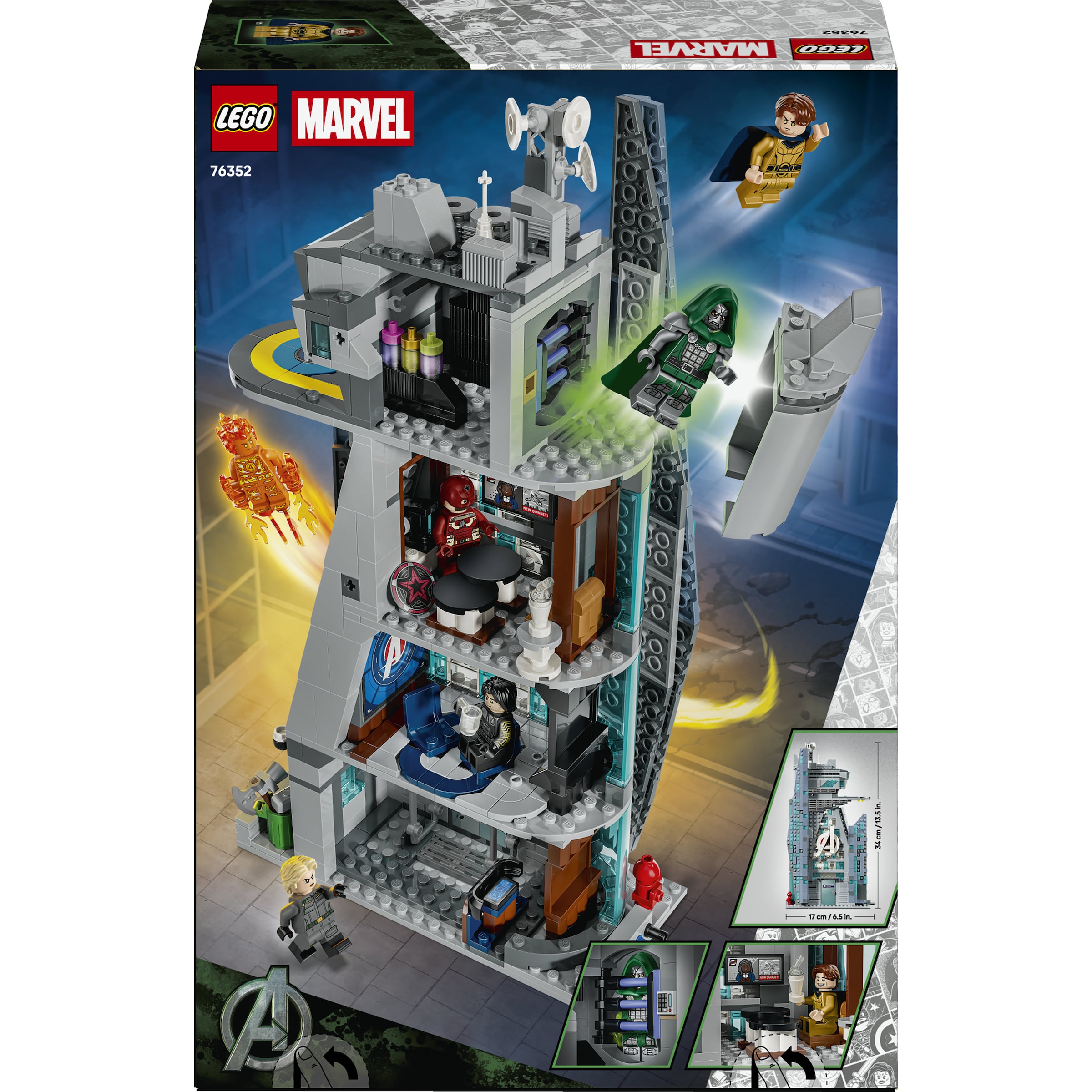 LEGO® Konstruktionsspielsteine »Avengers: Doomsday Neuer Avengers Tower (76352), LEGO Super Heroes« Made in Europe
