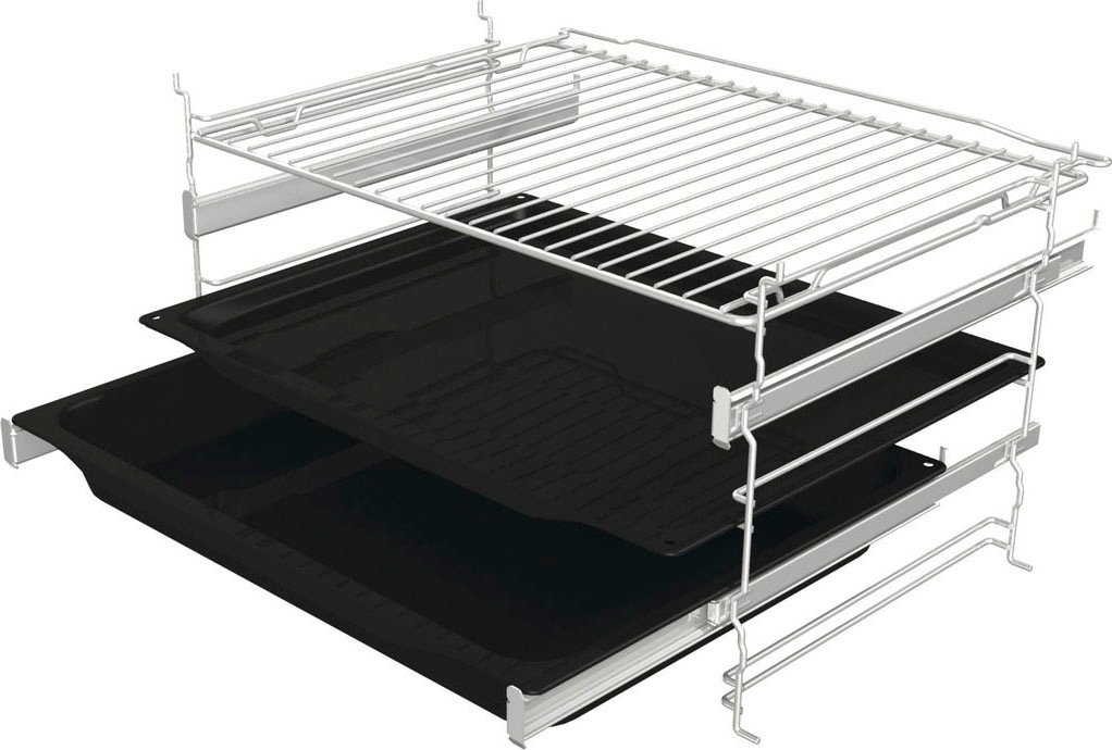 GORENJE Backofen  »BPS6737E09BGOT«, mit 2-fach-Teleskopauszug, Pyrolyse-Selbstreinigung, Pyrolyse: Selbstreinigung durch hohe Hitze ohne Chemie