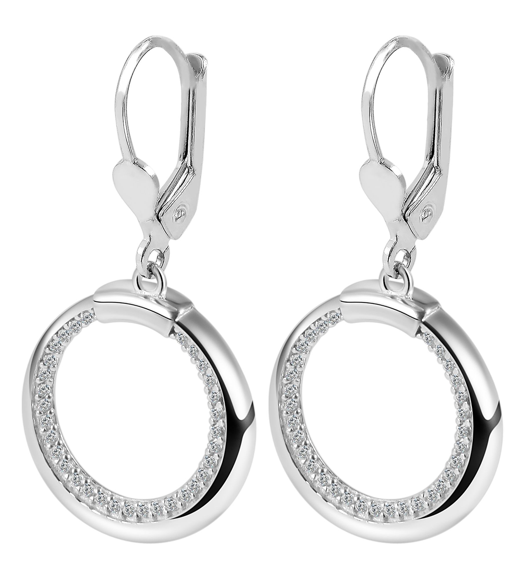 Adelia´s Paar Ohrhänger "Ohrringe – Ohrhänger aus 925 Silber mit Zirkonia" Ein kleines Geschenk mit großer Wirkung