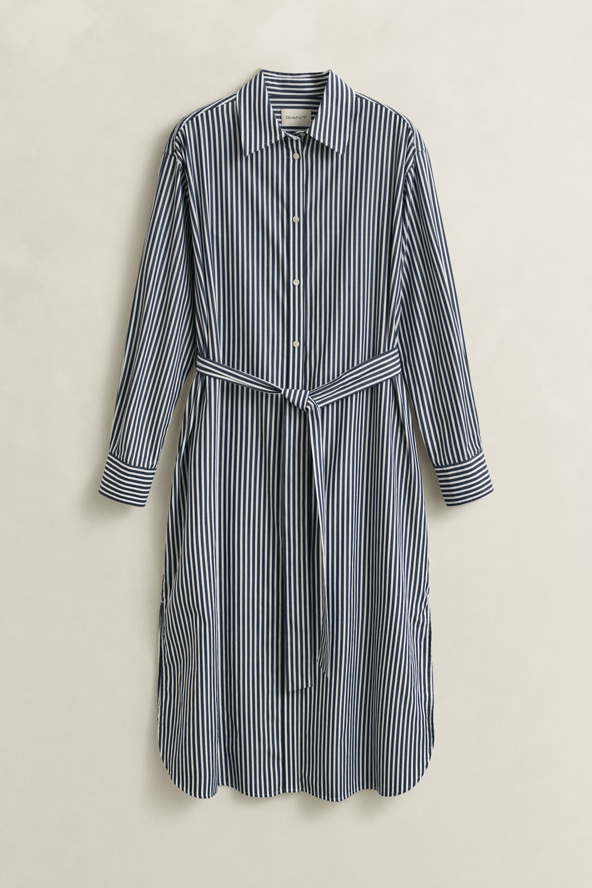Gant Hemdblusenkleid »CLASSIC POPLIN STRIPE« Nahttaschen mit Streifen, Taillengürtel, regular fit