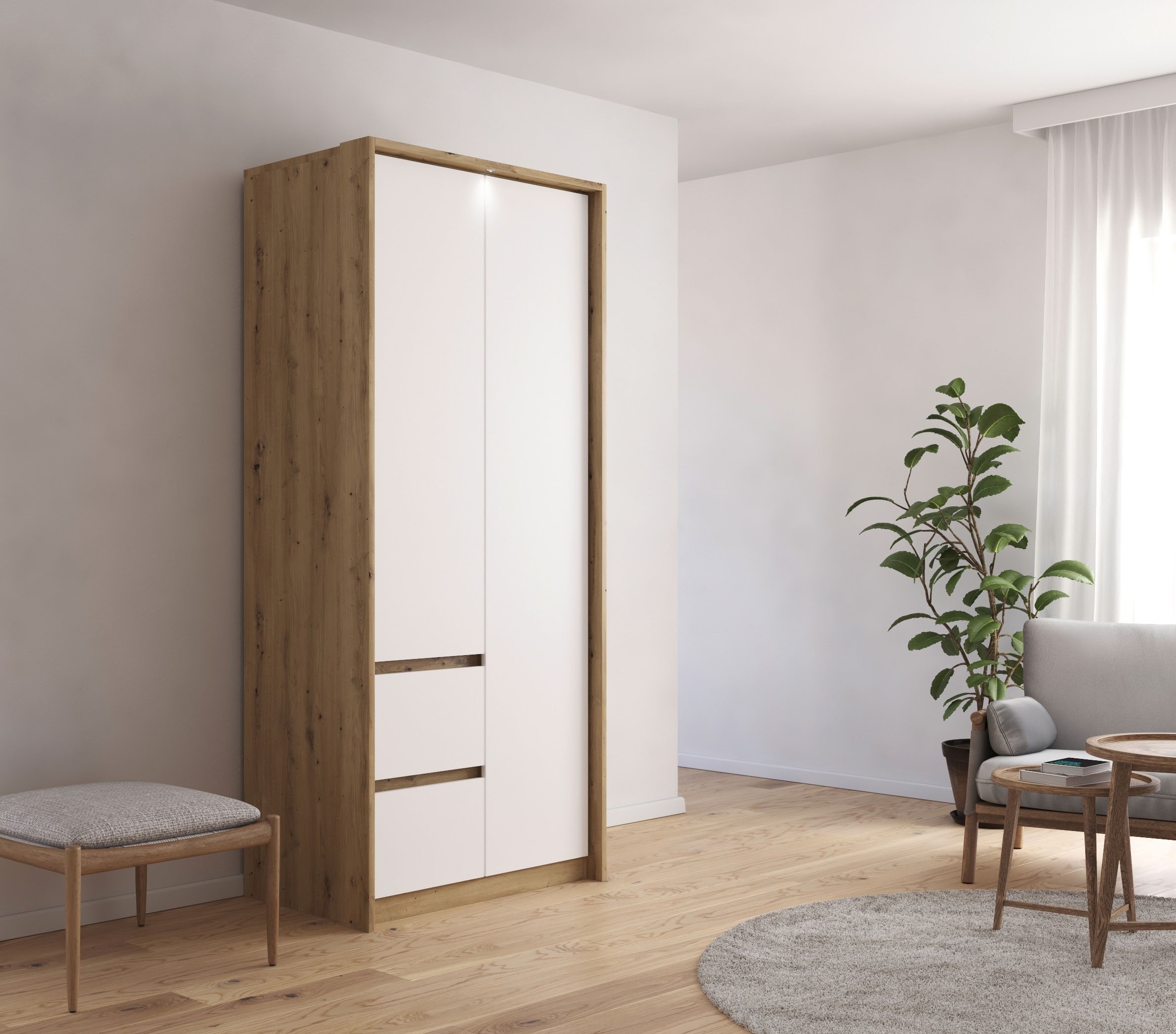 rauch Drehtürenschrank "Mainz mit Passepartout" optional mit Beleuchtung, A günstig online kaufen