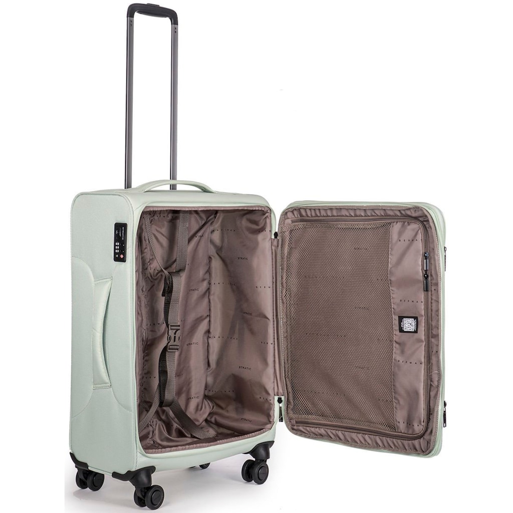 Stratic Weichgepäck-Trolley »Stratic Light + M, mint«, 4 Rollen