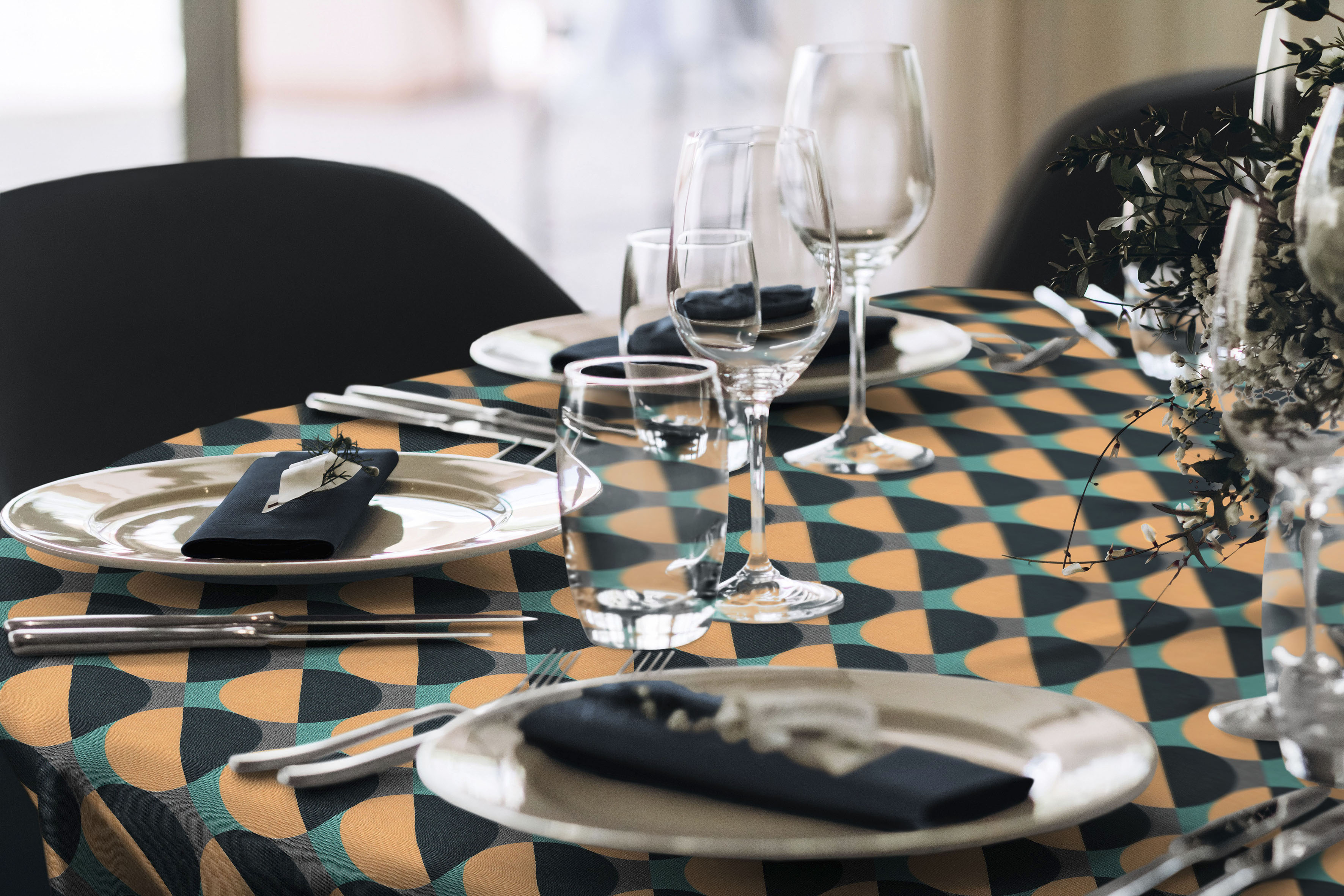 Adam Tischdecke "Circles" aus 100% Bio-Baumwolle günstig online kaufen