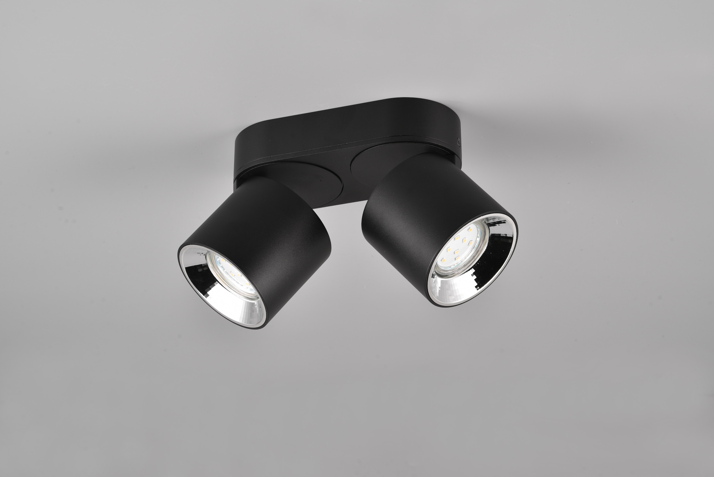 TRIO Leuchten Deckenleuchte »GUAYANA, Deckenspot 2-flammig exkl 2x GU10 max 10W Spot verstellbar« GU10 1 Stk. warmweiß - kaltweiß als Aufbauspot oder Einbauspot nutzbar Spot schwenkbar und drehbar