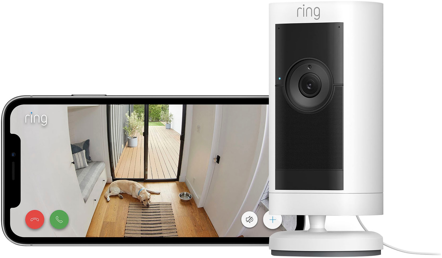 Ring Überwachungskamera »Stick Up Cam Pro Netzstecker«, Innenbereich-Außenbereich