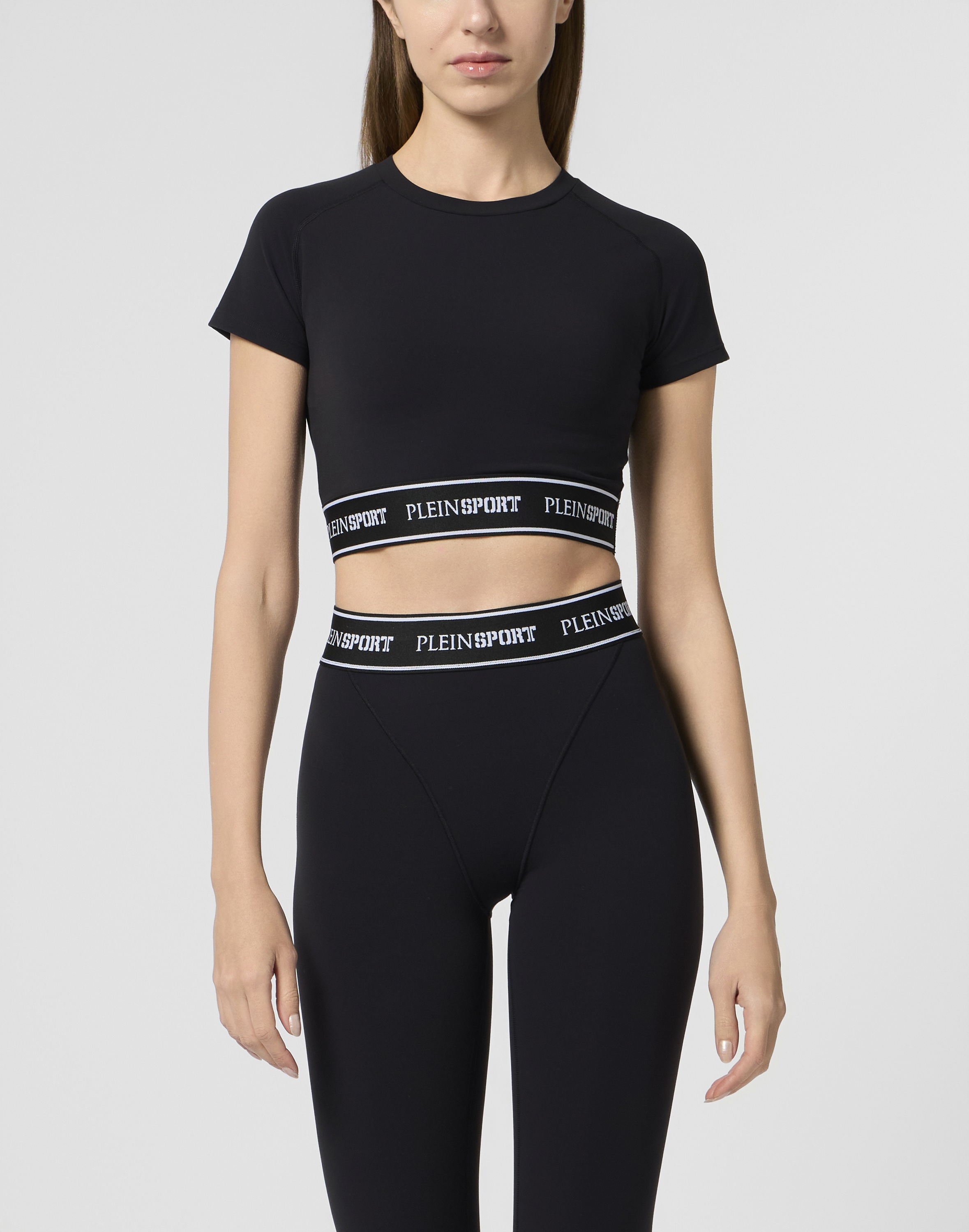 PLEIN SPORT T-Shirt "Fleece Cropped T-Shirt" günstig online kaufen
