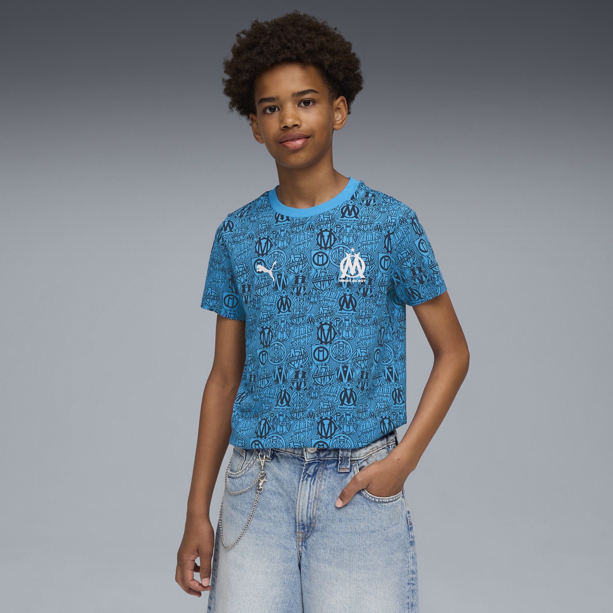 PUMA T-Shirt »Olympique de Marseille FtblCulture T-Shirt mit Allover-Print«