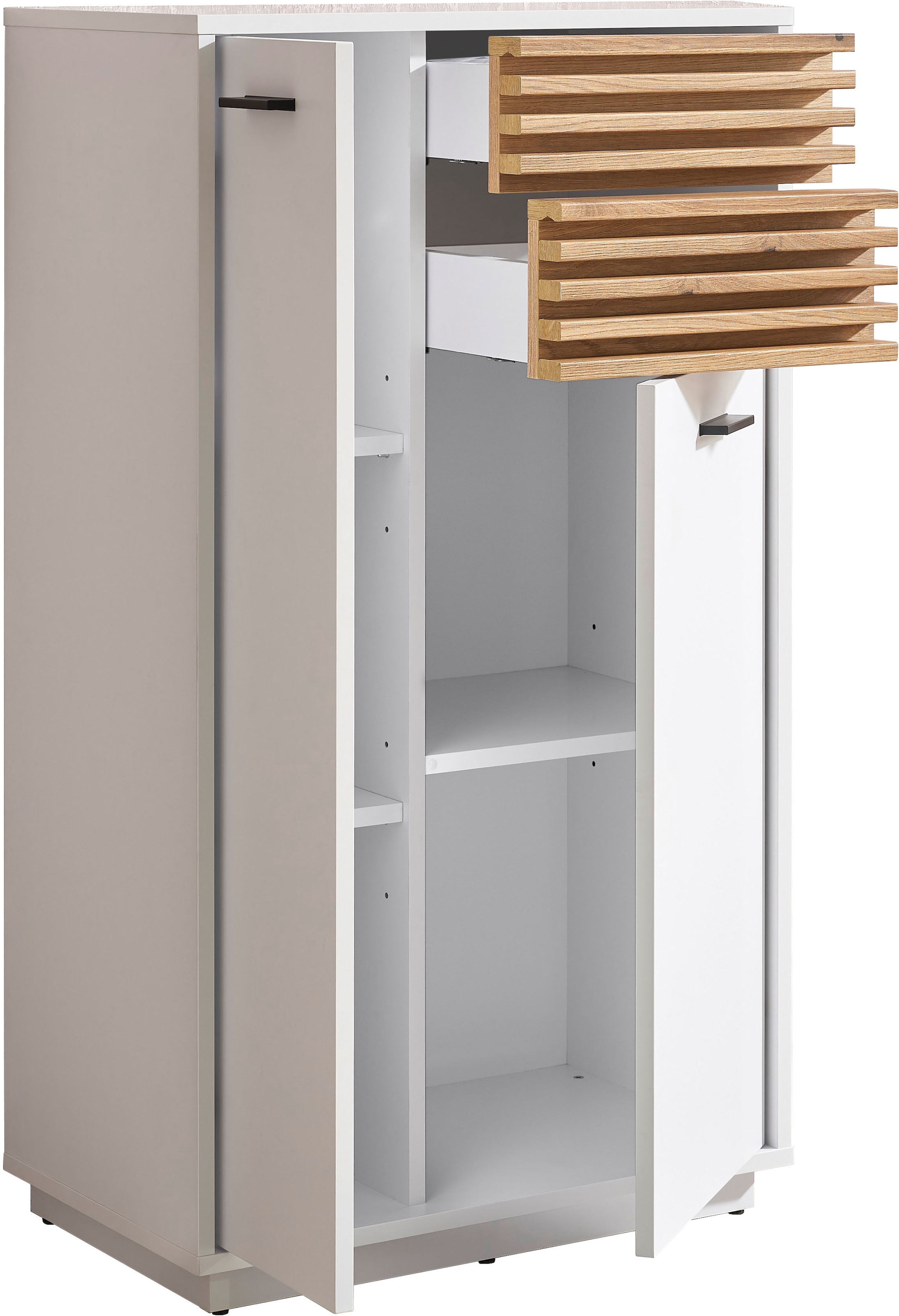 BASIC by Balculina Midischrank »Liguria B/H/T 60x106x35 cm« 1 Stk. tlg. Breite 60cm, Unterflurauszug, FSC-Mix 70%