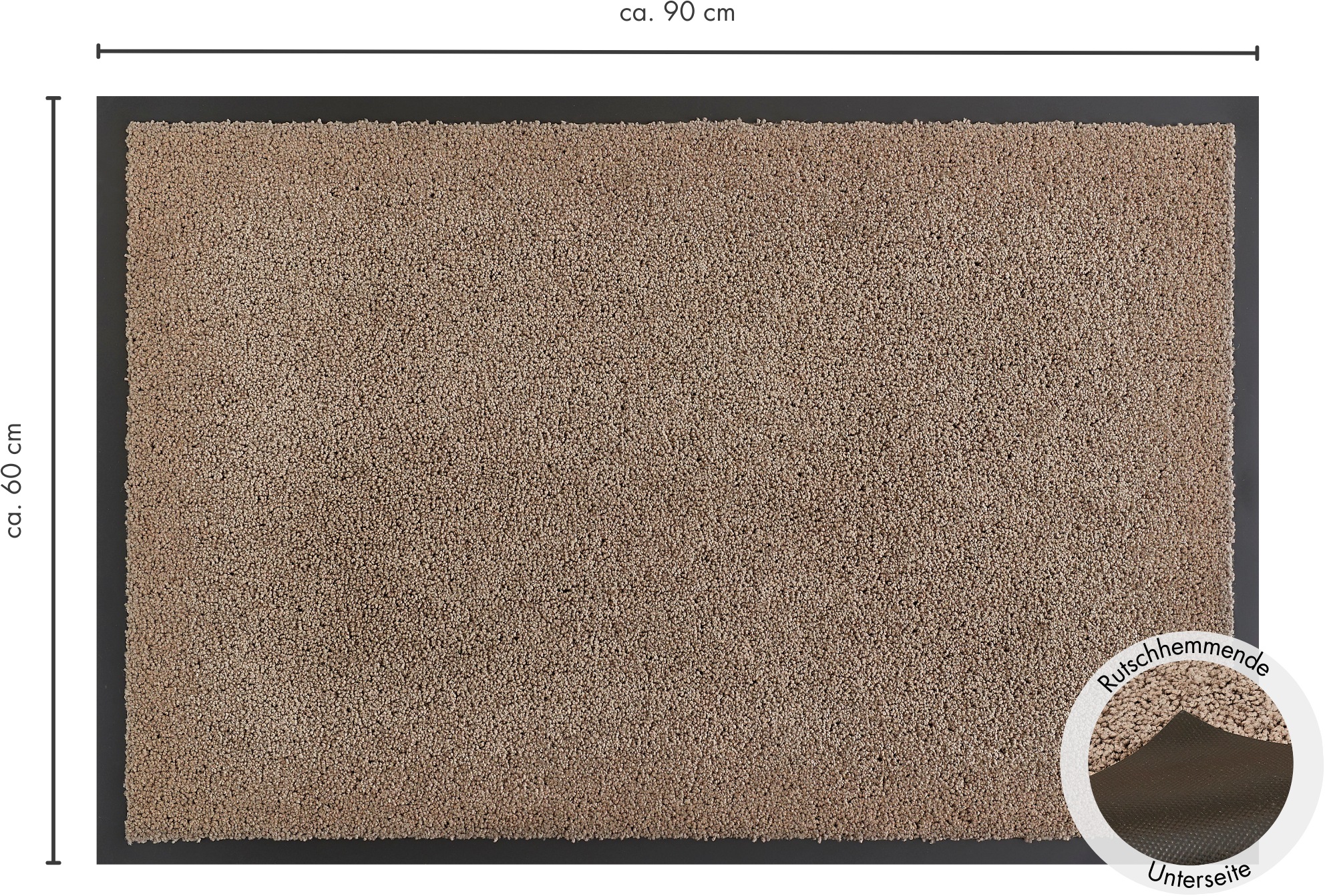 Andiamo Fußmatte »Verdi, Made in Netherlands«, rechteckig, 6 mm Höhe, Schmutzfangmatte, auch für überdachten Außenbereich geeignet, waschbar