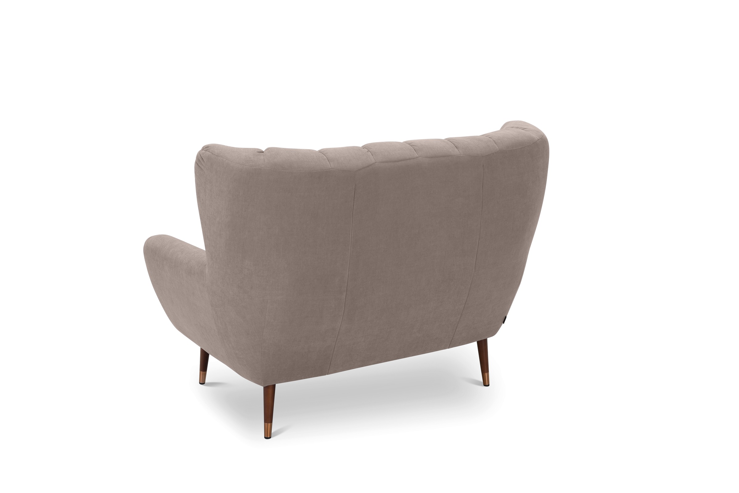 exxpo - sofa fashion 2-Sitzer »Polly, bequem mit hoher Rückenlehne, hohe Füße, Ohrensesselcouch«, Küchensofa, hochwertige Bezugsvarianten und aktuelle Farben