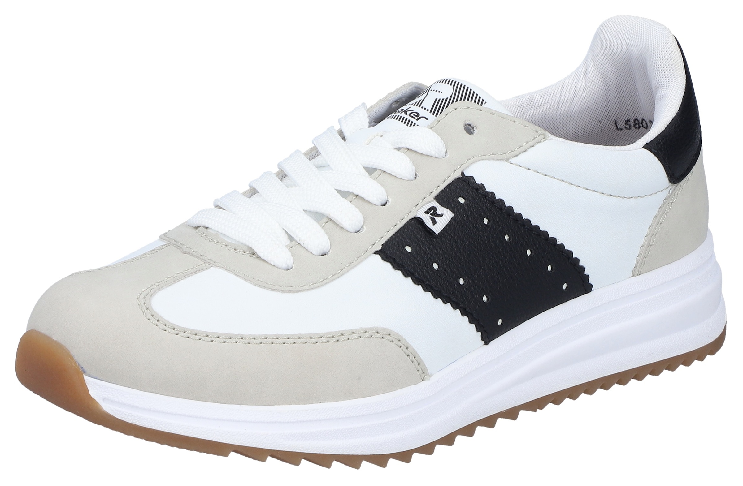 Rieker Sneaker Schnürschuh, Halbschuh, Freizeitsneaker mit Kontrastbesätze günstig online kaufen