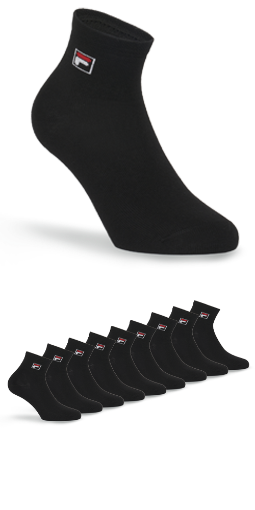 Fila Kurzsocken "UNISEX QUARTER PLAIN SOCKS" 9 Paar tlg. mit Logo-Schriftzu günstig online kaufen