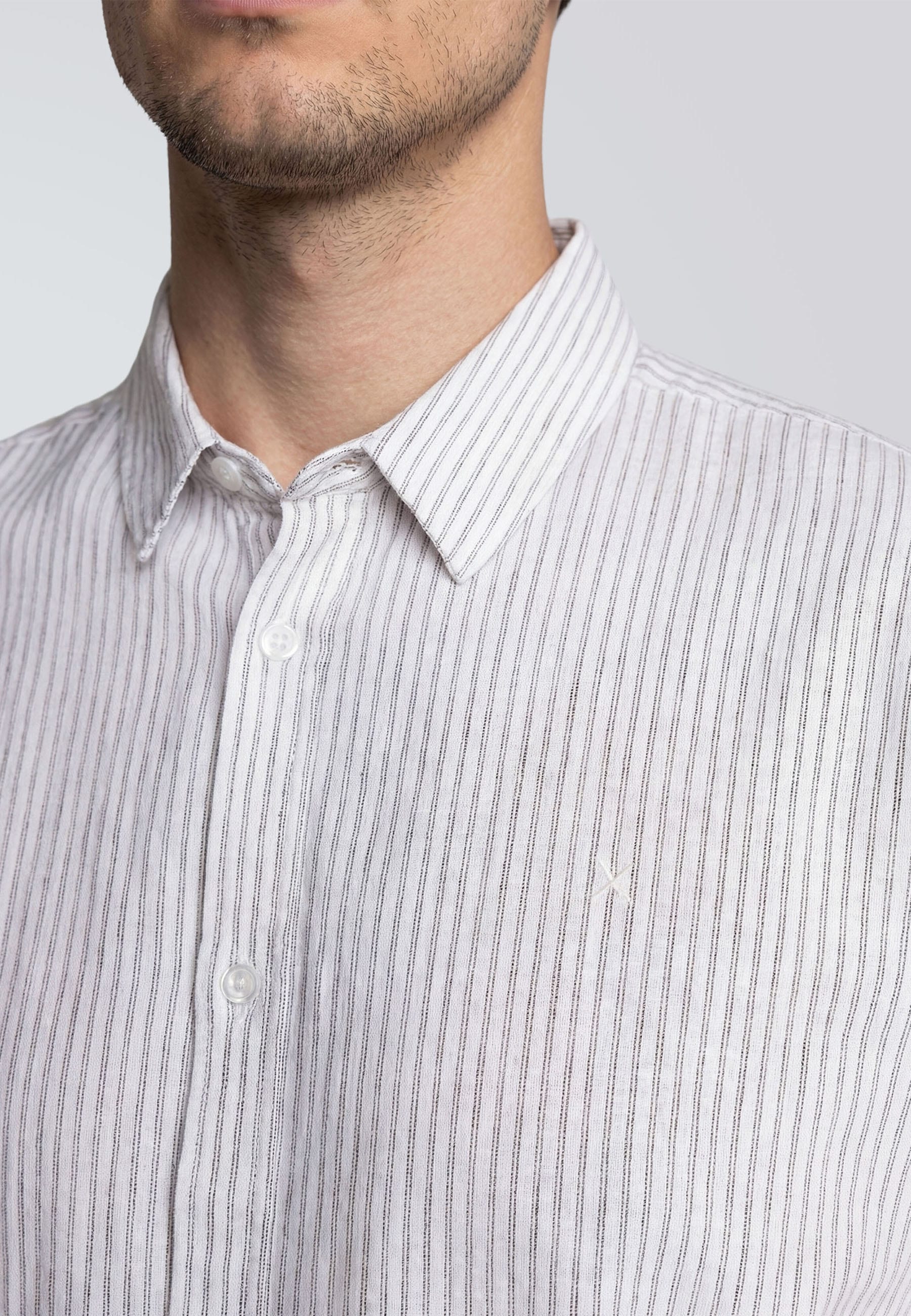 Clean Cut Copenhagen Langarmhemd »Clean Cut Copenhagen Luca Striped S/S Shirt« 1