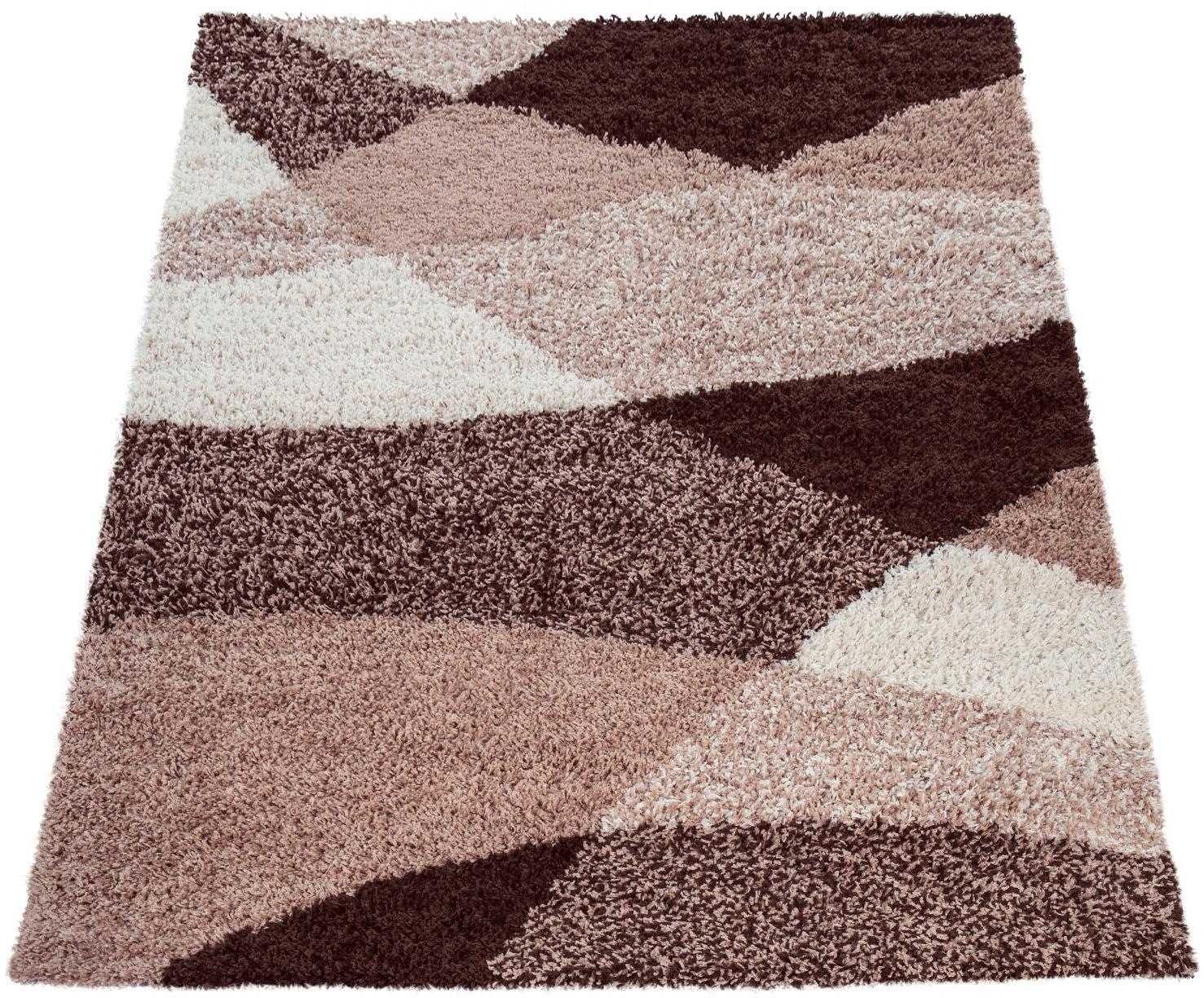 Paco Home Hochflor-Teppich »Mango 308«, rechteckig, 34 mm Höhe, weicher Shaggy, modernes Design, ideal im Wohnzimmer & Schlafzimmer