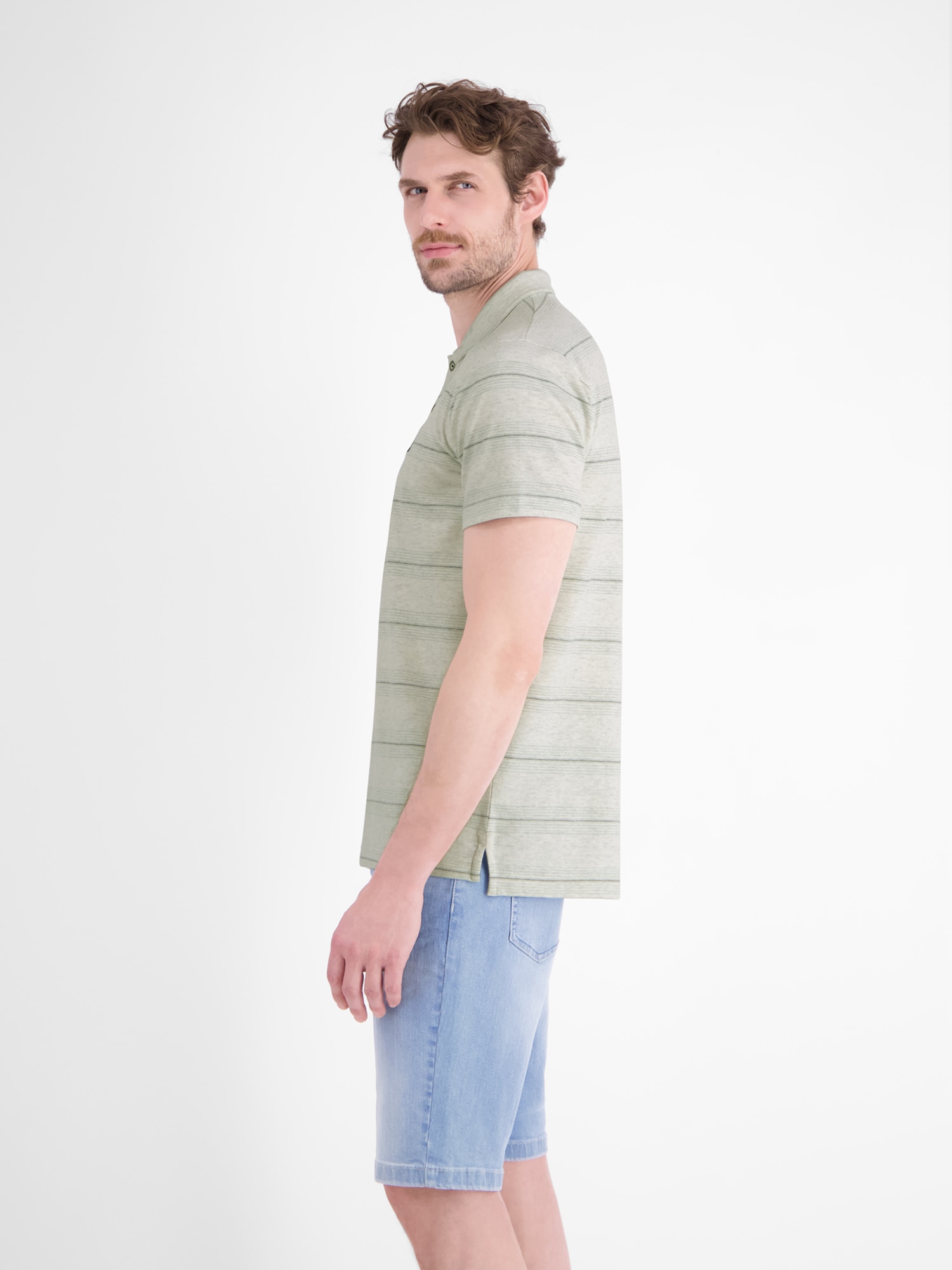 LERROS Poloshirt »Poloshirt in feiner Piquéqualität mit frischer Streifenoptik«