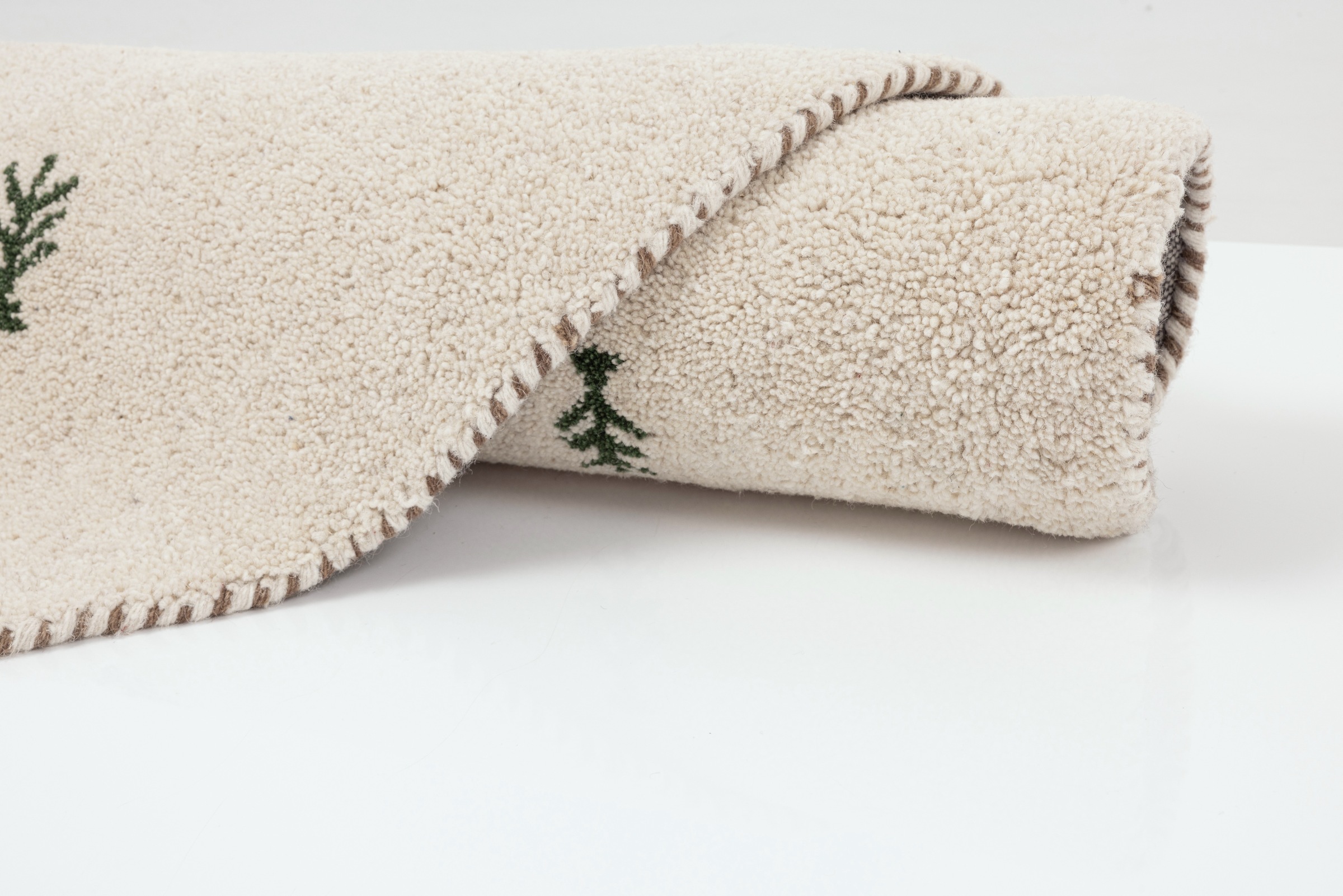 Wollteppich THEKO "Gabbeh Motiv, Handgefertigt, Teppich, Tiermotiv, reine Wolle" Gr. 10, natur, H:14mm Ø:200cm, Wolle, Teppiche, reine Wolle, Wohnzimmer, Schlafzimmer, Esszimmer 3