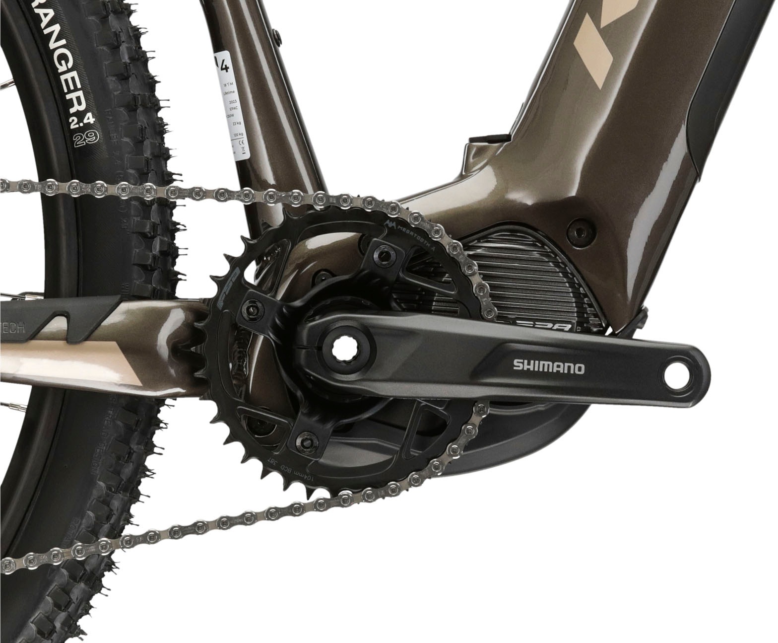 Kross E-Bike »KROSS E-MTB Level Boost 2.0 29" braun«, 11 Gang, Shimano, DEORE M5100, Mittelmotor 250 W