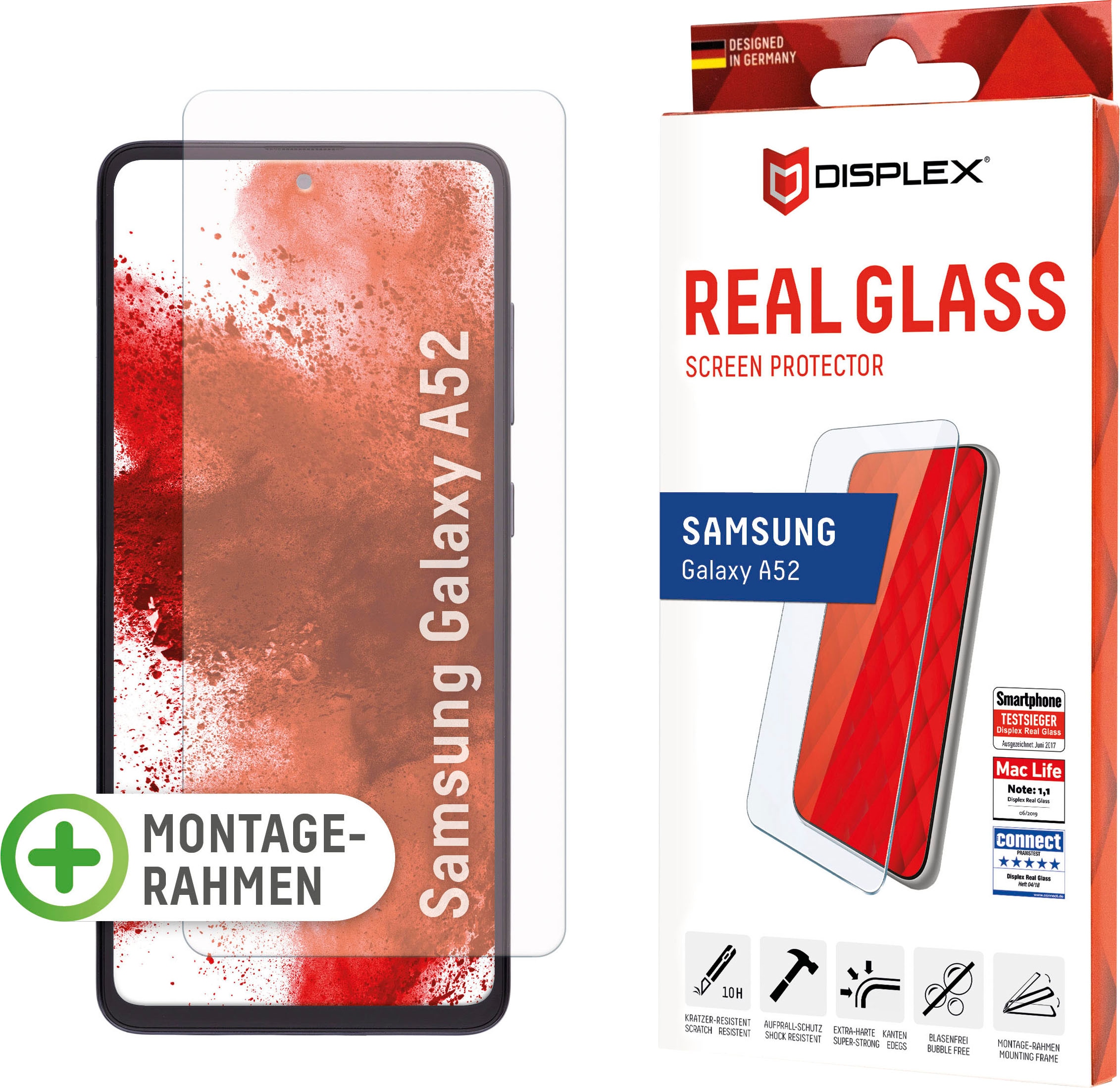 Displayschutzfolie »DISPLEX Real Glass Panzerglas für Samsung Galaxy A52/A52 5G...