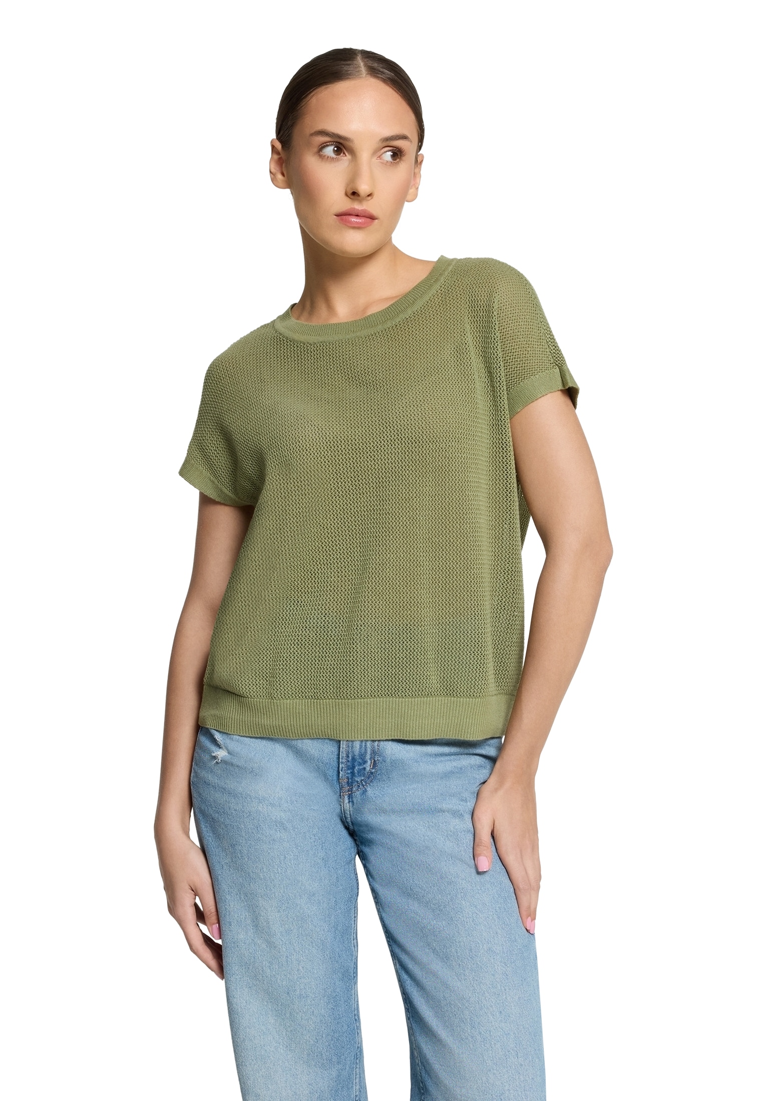 Betty Barclay Stricktop "Betty Barclay Damen Lochstrick-Pullover ohne Arm" günstig online kaufen