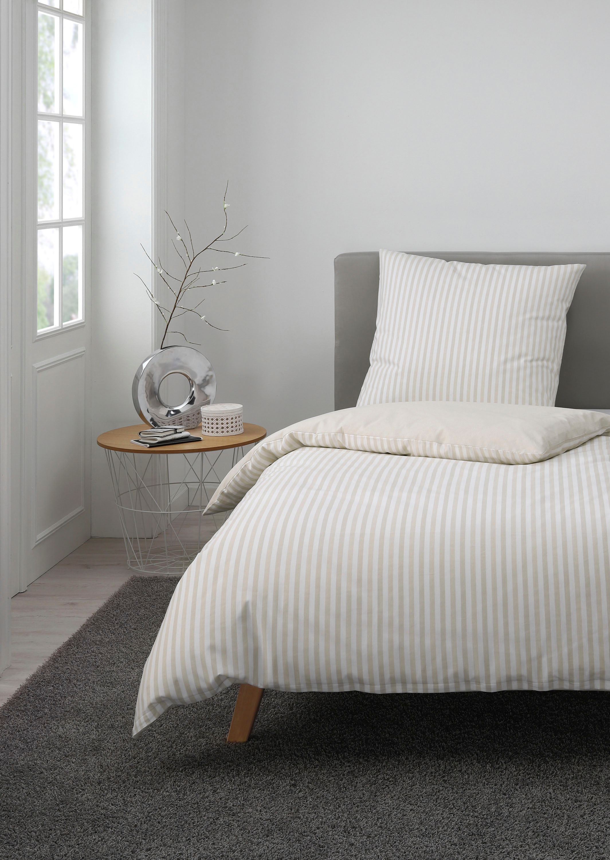 Esprit Wendebettwäsche "Herringbone" 3 Stk. tlg. mit Fischgrät-Muster günstig online kaufen
