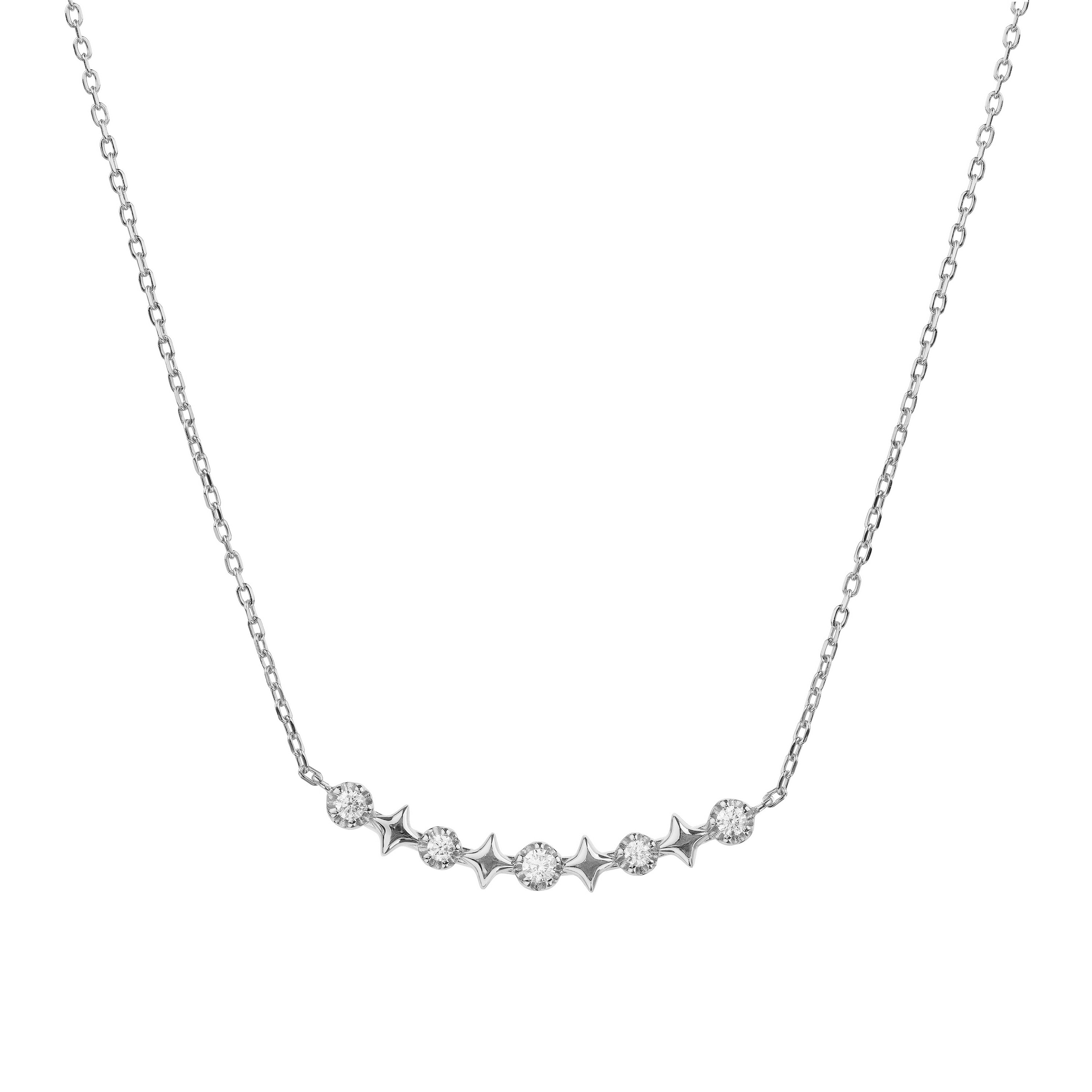 Firetti Collier »Schmuck Geschenk Silber 925 Halsschmuck Sterne« Made in Germany - mit Zirkonia (synth.)