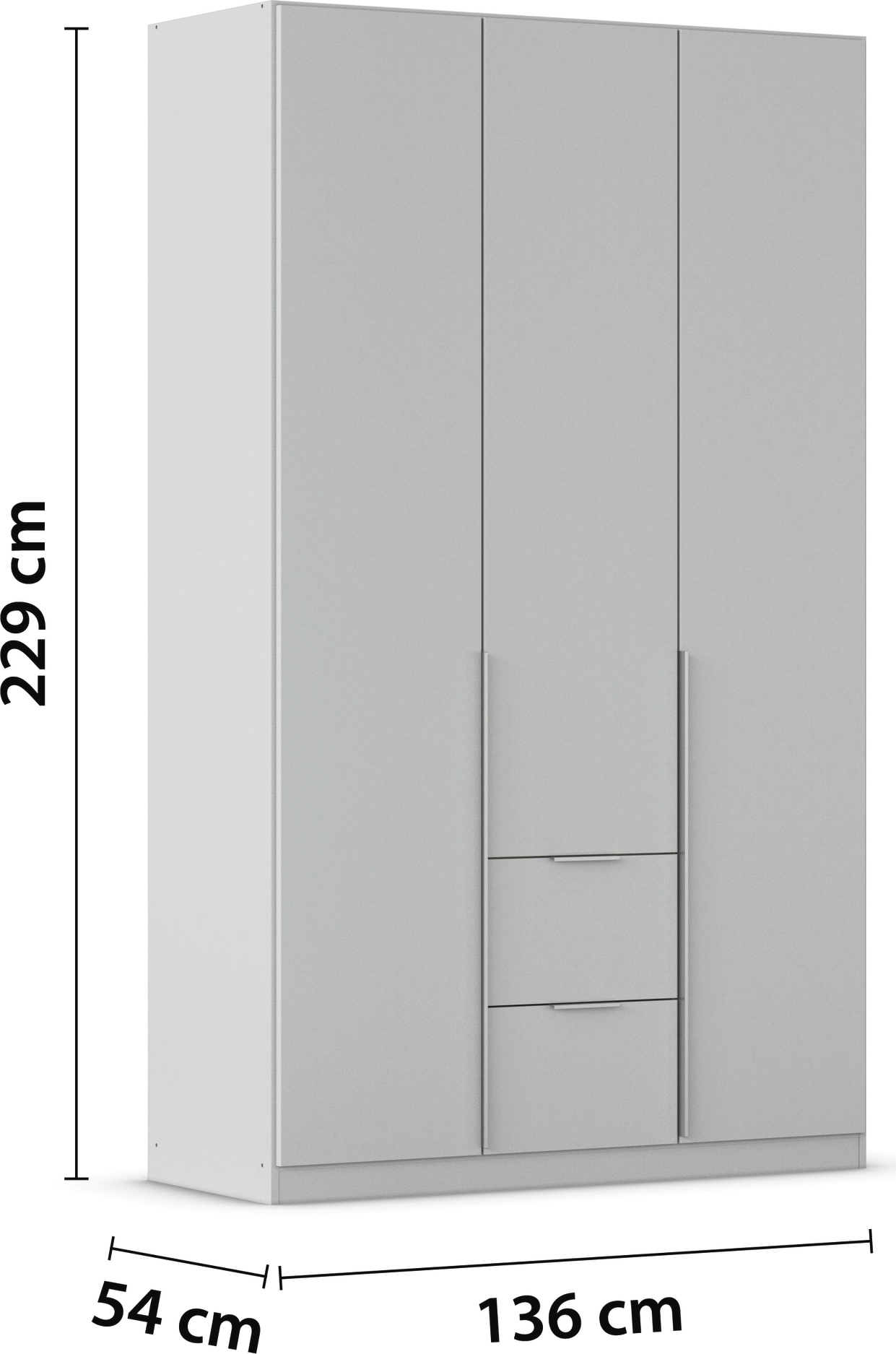 rauch Drehtürenschrank »Kleiderschrank Schrank Garderobe AGORDO mit Dekor- oder Hochglanzfront«, (in zwei Griff-Farben, Breiten 91-360 cm), mit Außenschubkästen, in 7 Breiten und 2 Höhen MADE IN GERMANY