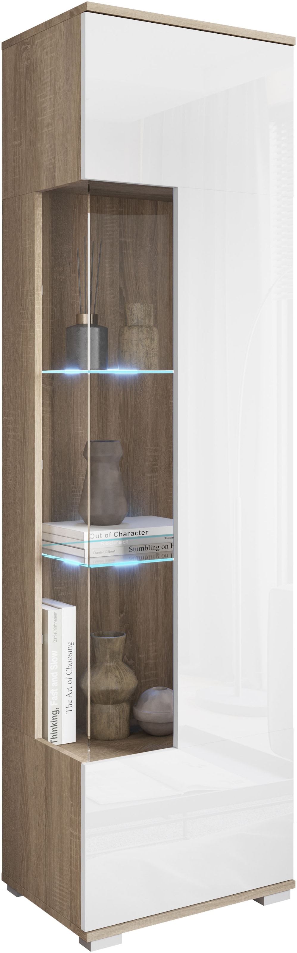 INOSIGN Vitrine »Kenia, stehend und hängend, Türanschlag wechselbar«, (1 St.), Vitrineschrank mit Glastüren 160 cm Höhe