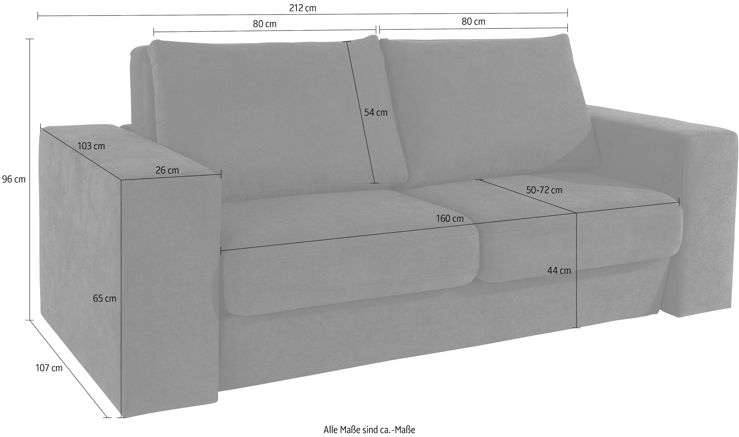 LOOKS by Wolfgang Joop 2 Sofa 3-Sitzer kaufen »Looksv«, Sofa | Verwandlungssofa: Hockern wird mit aus BAUR