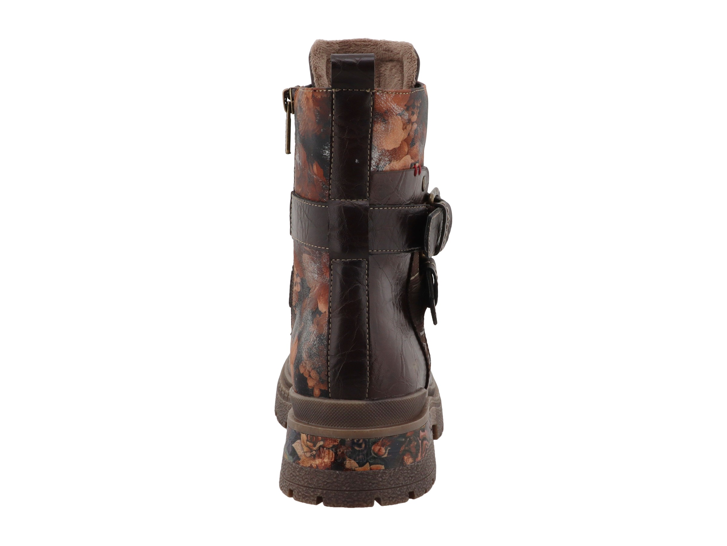 Mustang Shoes Schnürstiefelette »Stiefel«  Blockabsatz, Schnürboots mit Kontrastbesatz