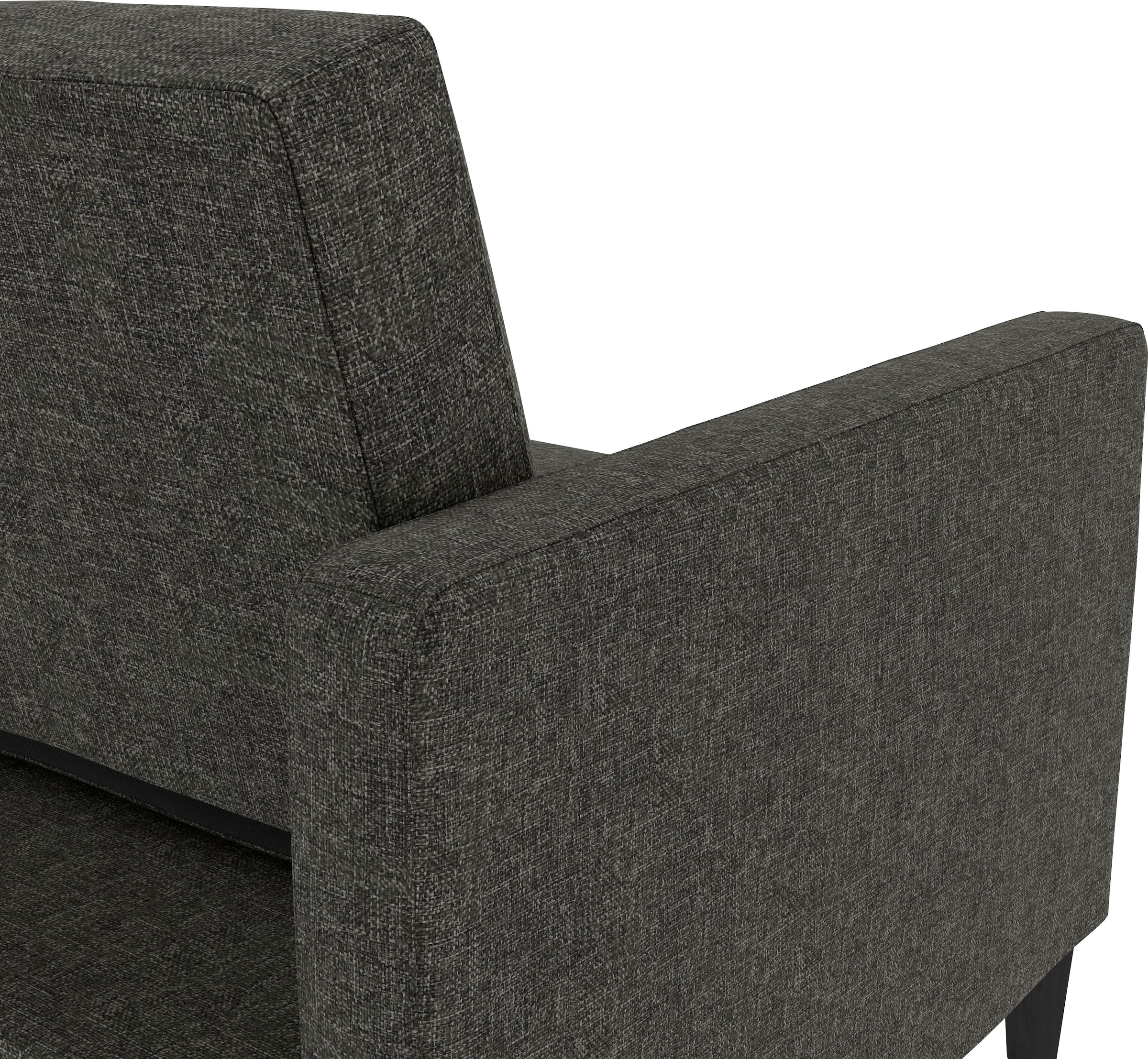 Dorel Home Ecksofa mit Schlafffunktion, Recamiere mit Stauraum beidseitig montierbar, Rückenlehne 2-teilig und 3-fach verstellbar