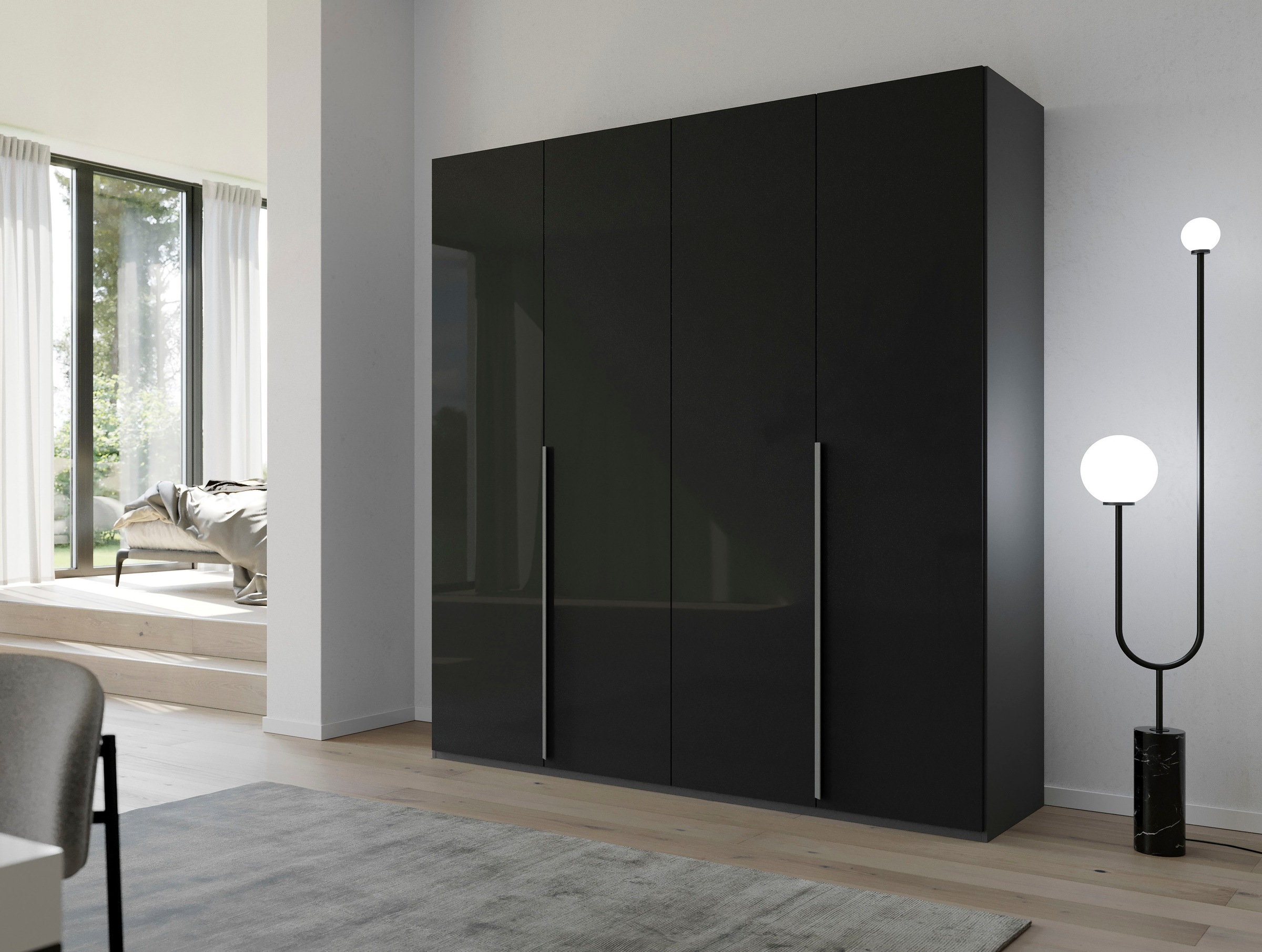 rauch Drehtürenschrank »Purisma«, mit Glasfront und umfangreicher Innenausstattung