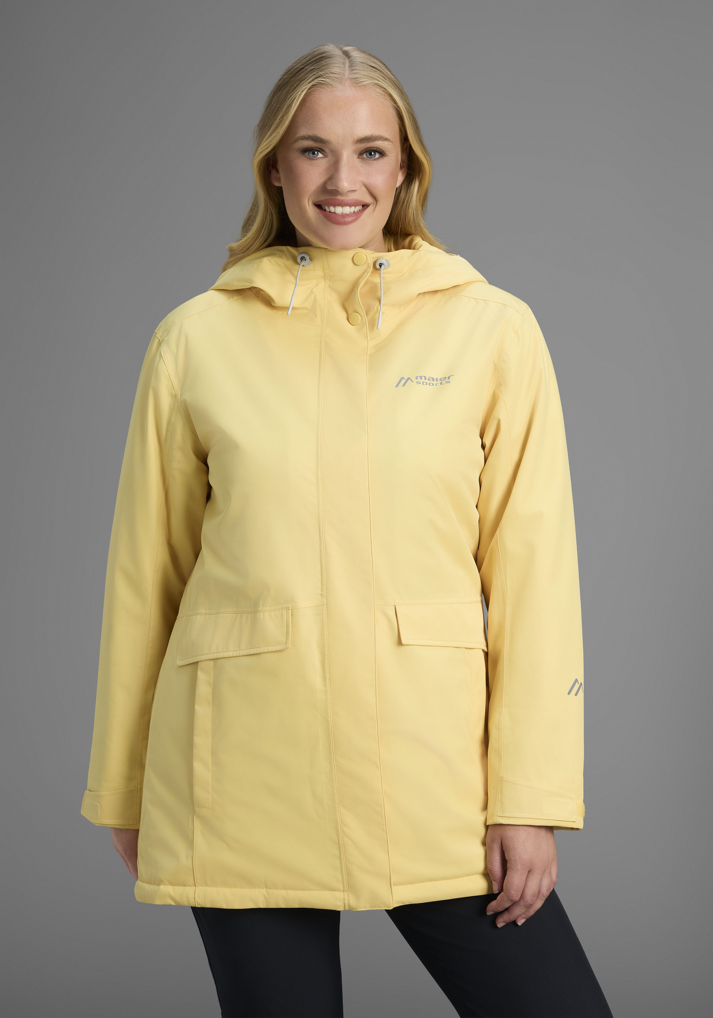 Maier Sports Allwetterjacke "DA-JACKE MTEX EL. LISBON" mit Kapuze mit mTEX-10.000-Membran, wasserdicht, winddicht, atmungsaktiv