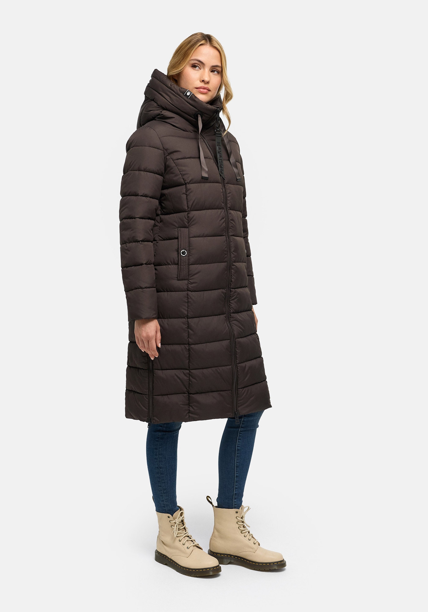 Navahoo Winterjacke »Mondmaedchen« Extra langer Schnitt mit seitlichen Schlitzen