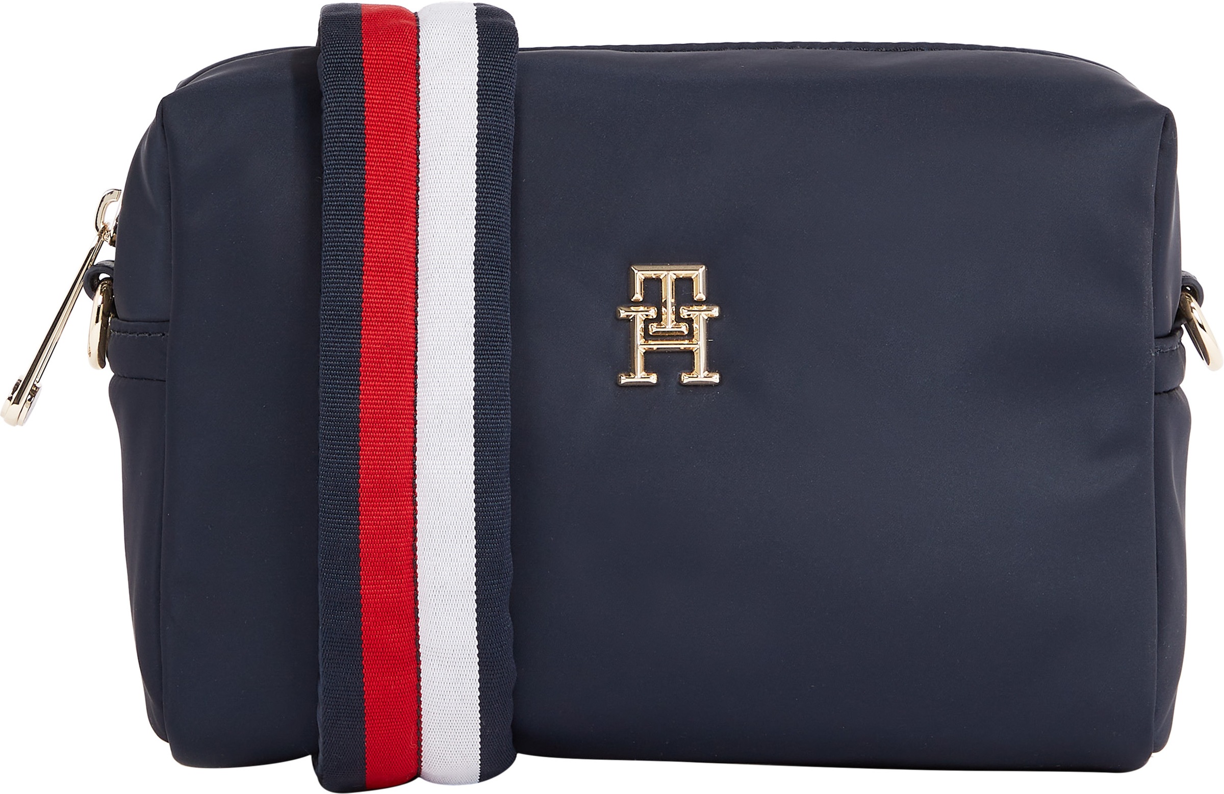 Tommy Hilfiger Umhängetasche »TH FLOW LRG CROSSOVER SOLID« mit modisch gestreiftem Schulteriemen