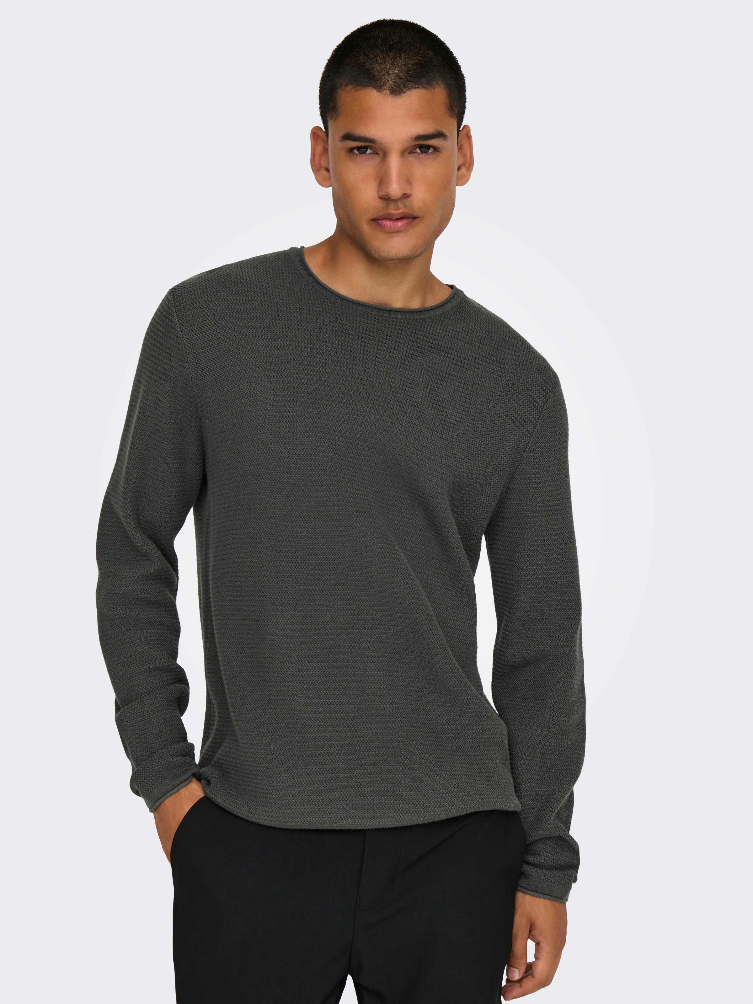 ONLY & SONS Strickpullover "ONSERIC REG 12 STRUC CREW KNIT" Baumwolle, regu günstig online kaufen