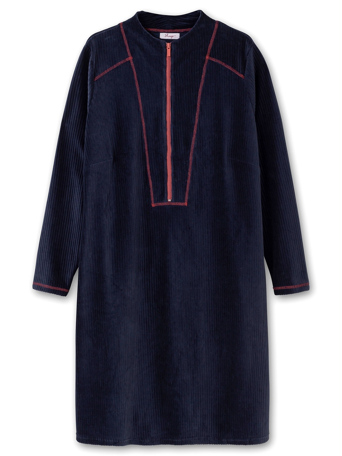 Sheego Shirtkleid »Große Größen«, in Cordoptik, mit Kontrastnähten