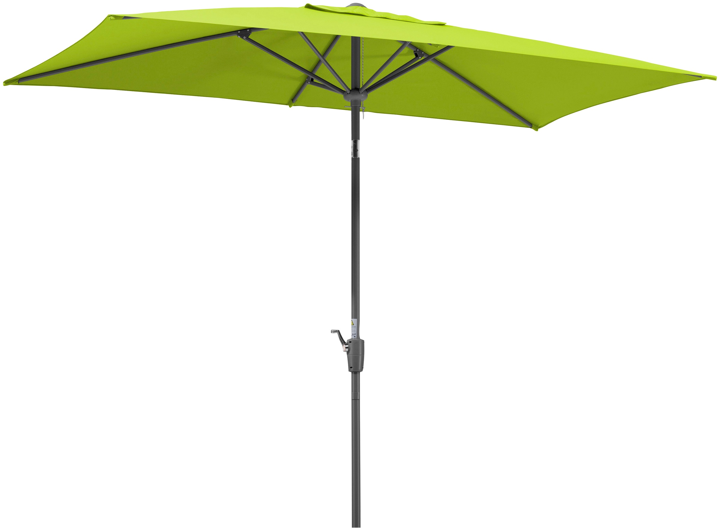 Schneider Balkonschirme 270 cm x  150 cm Apfelgrün mit Kurbelmechanik günstig online kaufen