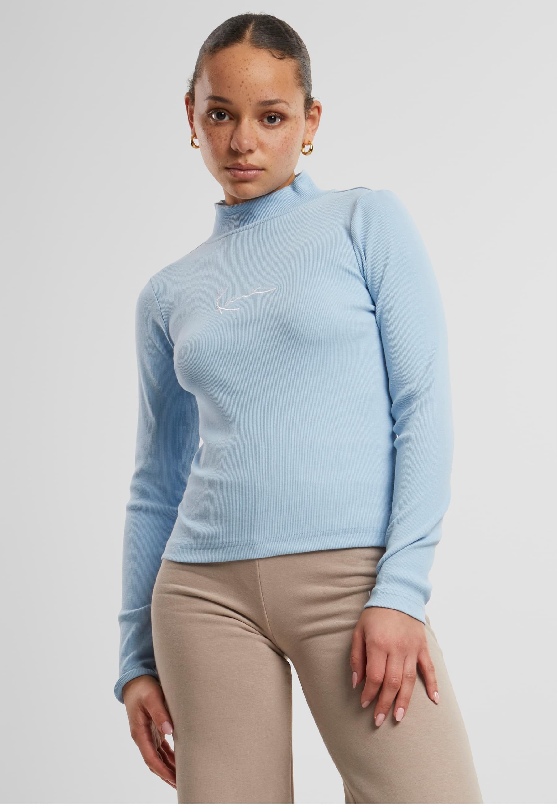 Karl Kani Longsleeve »Karl Kani Damen KW213-063-1 Small Signature Rip Turtle Neck«, (1 tlg.)