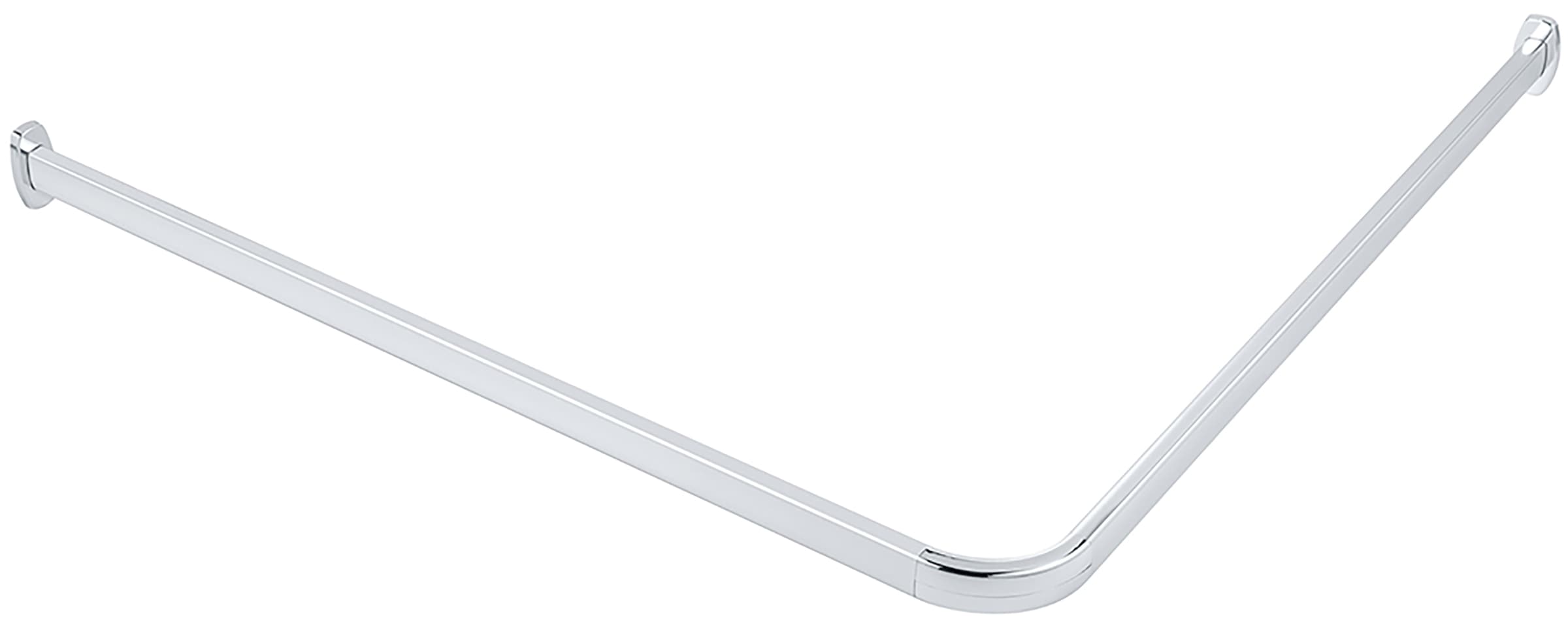 WENKO Winkelstange »Modell Era« Winkelschiene aus Aluminium für Duschvorhänge, inkl. 16 Spezialgleiter