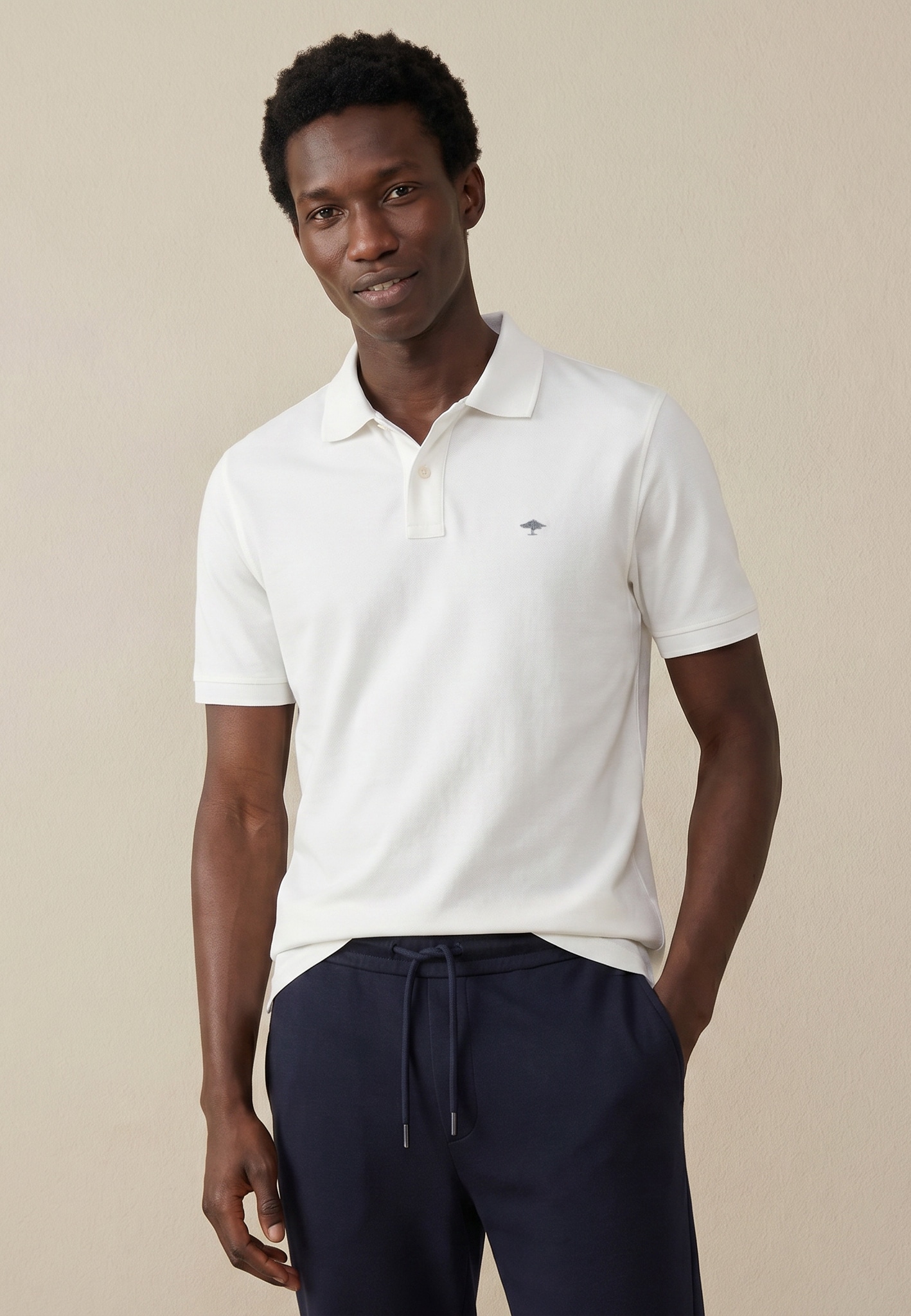 FYNCH-HATTON Poloshirt normale Passform, mit 2-Knopf-Polokragen, aus Baumwolle